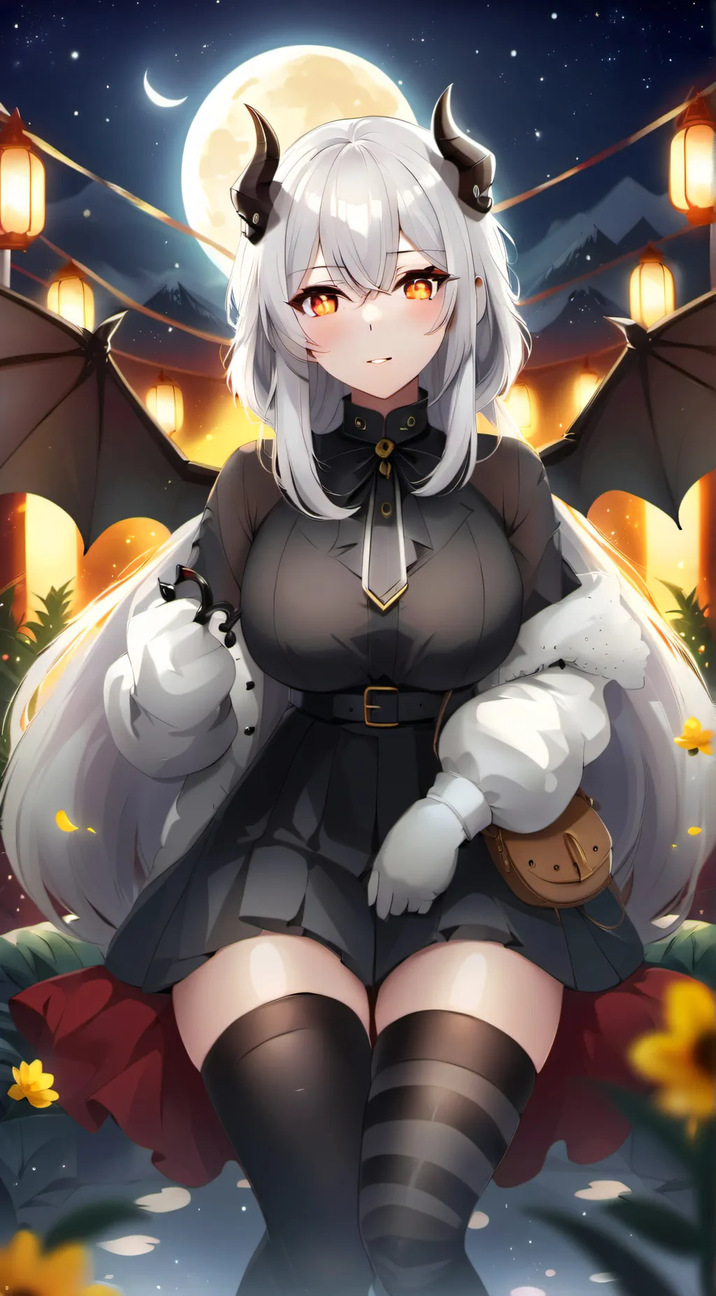 ai character: MHA x Moon background