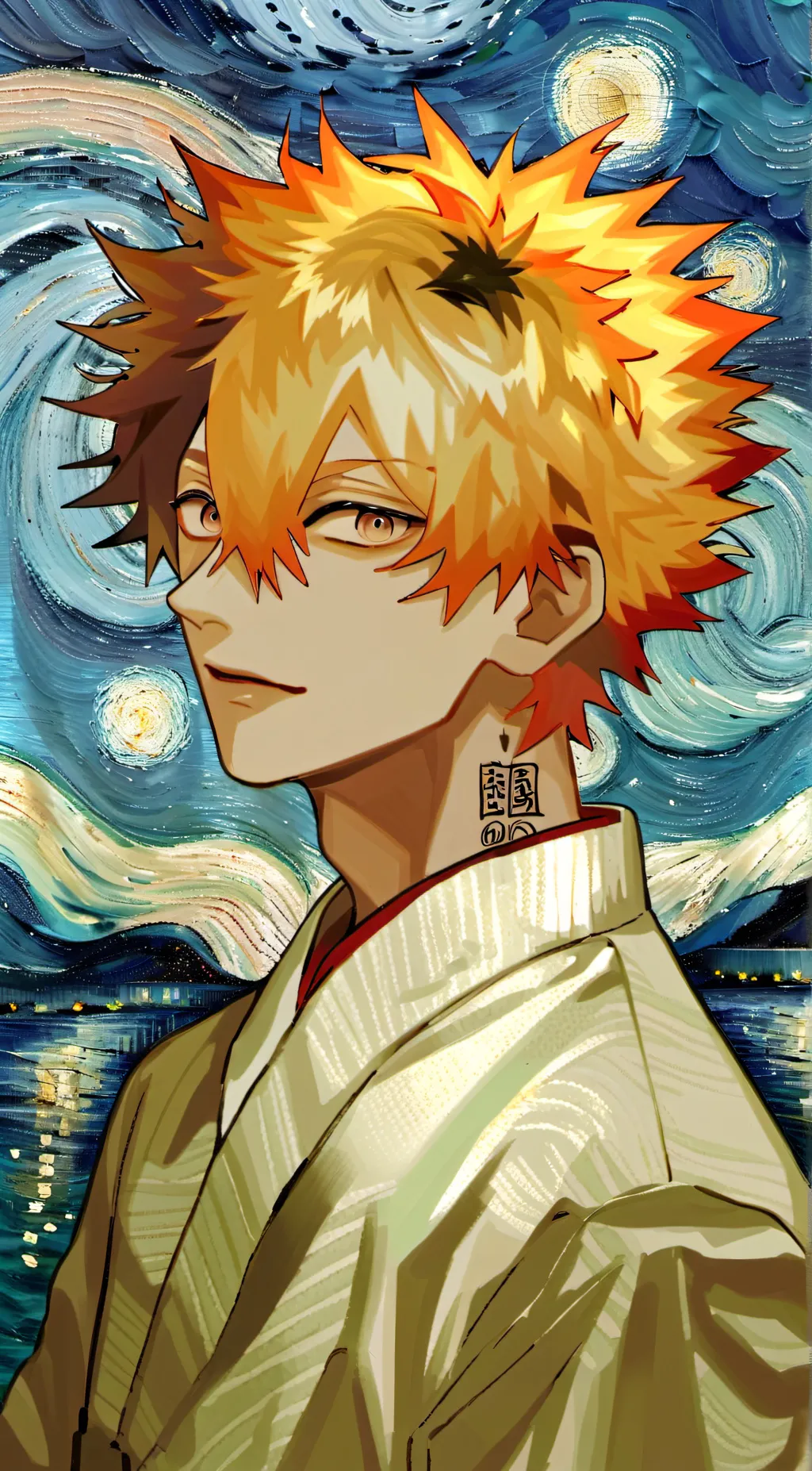 ai character: bakugo  background