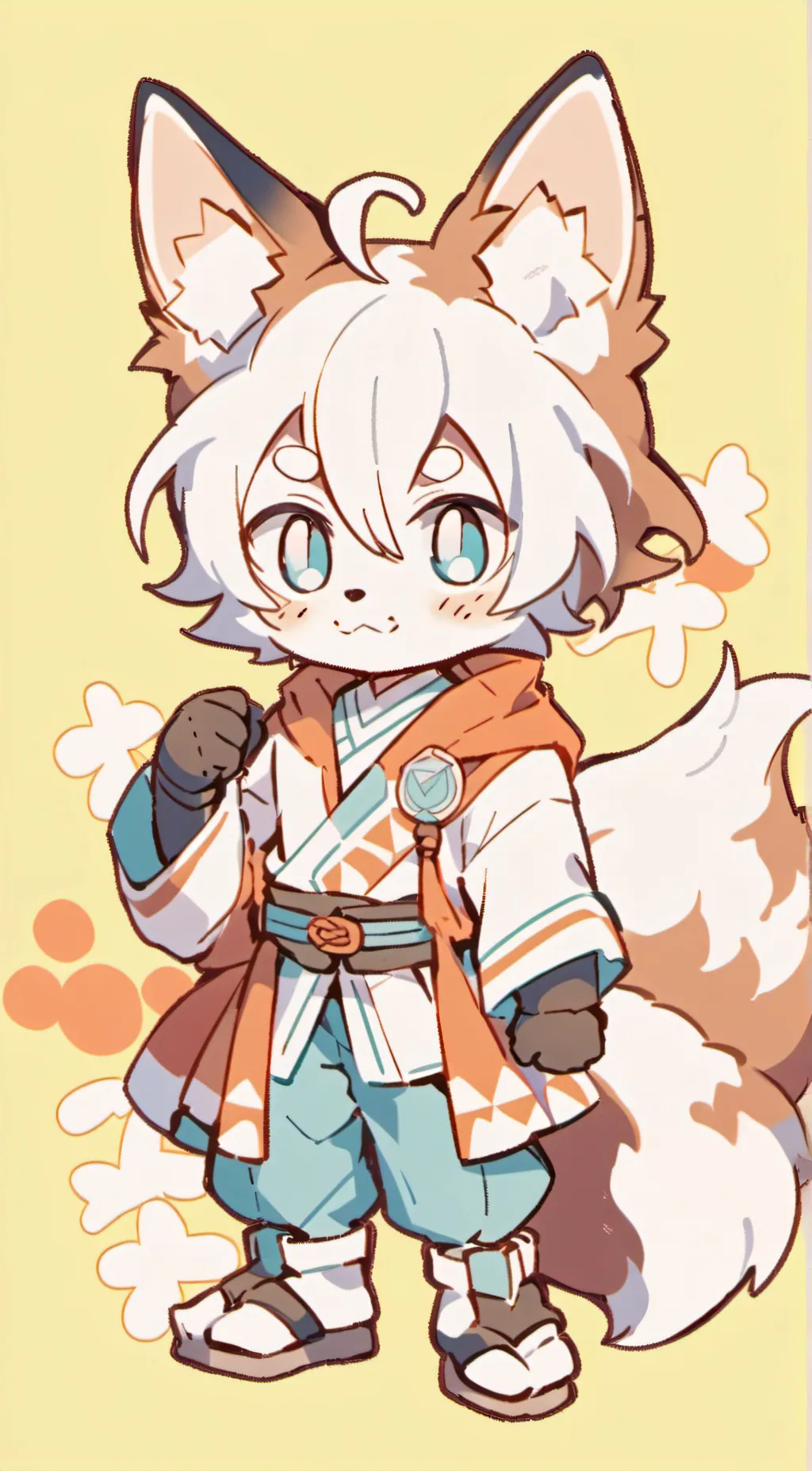 ai character: Little baby tails background