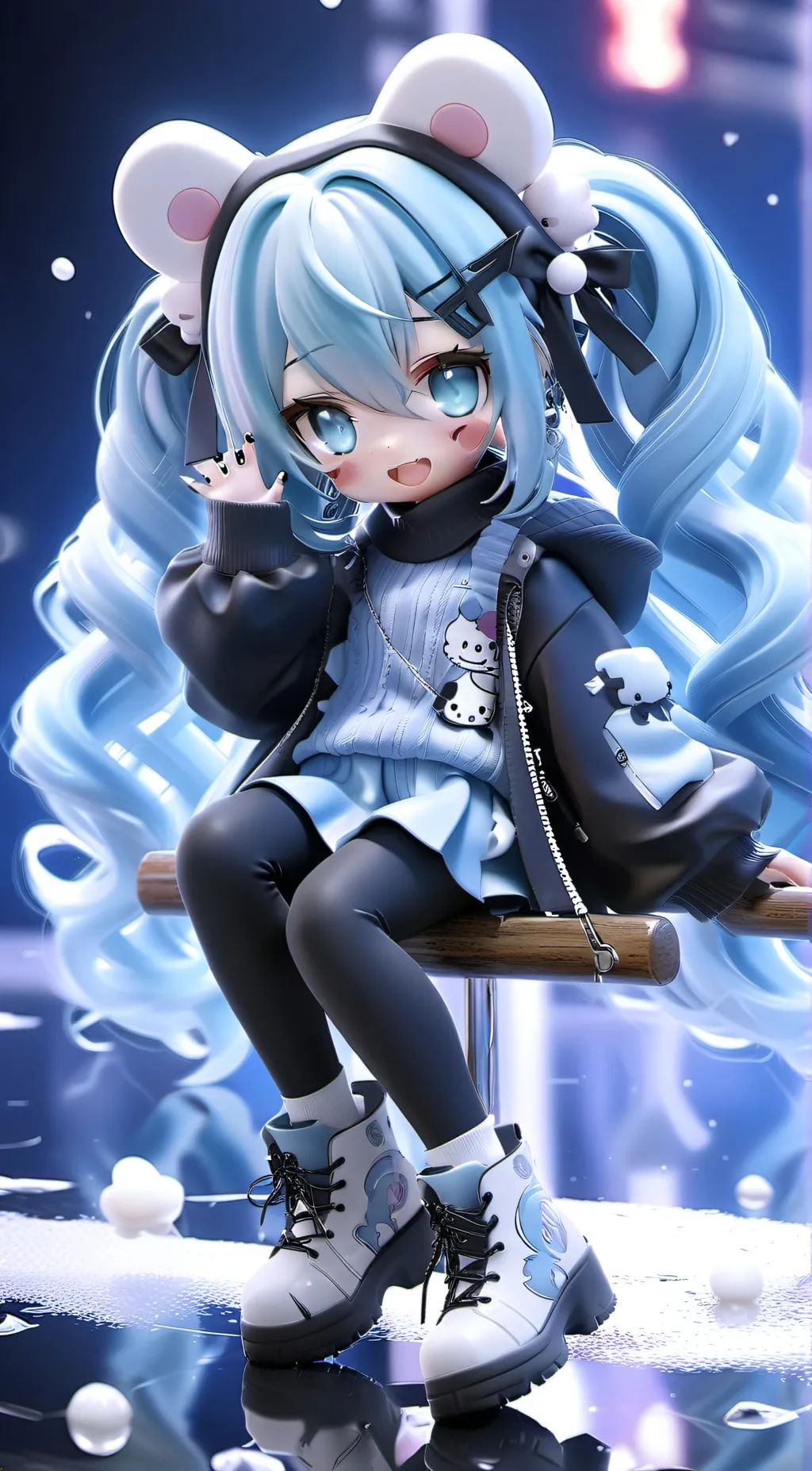ai character: miku  background