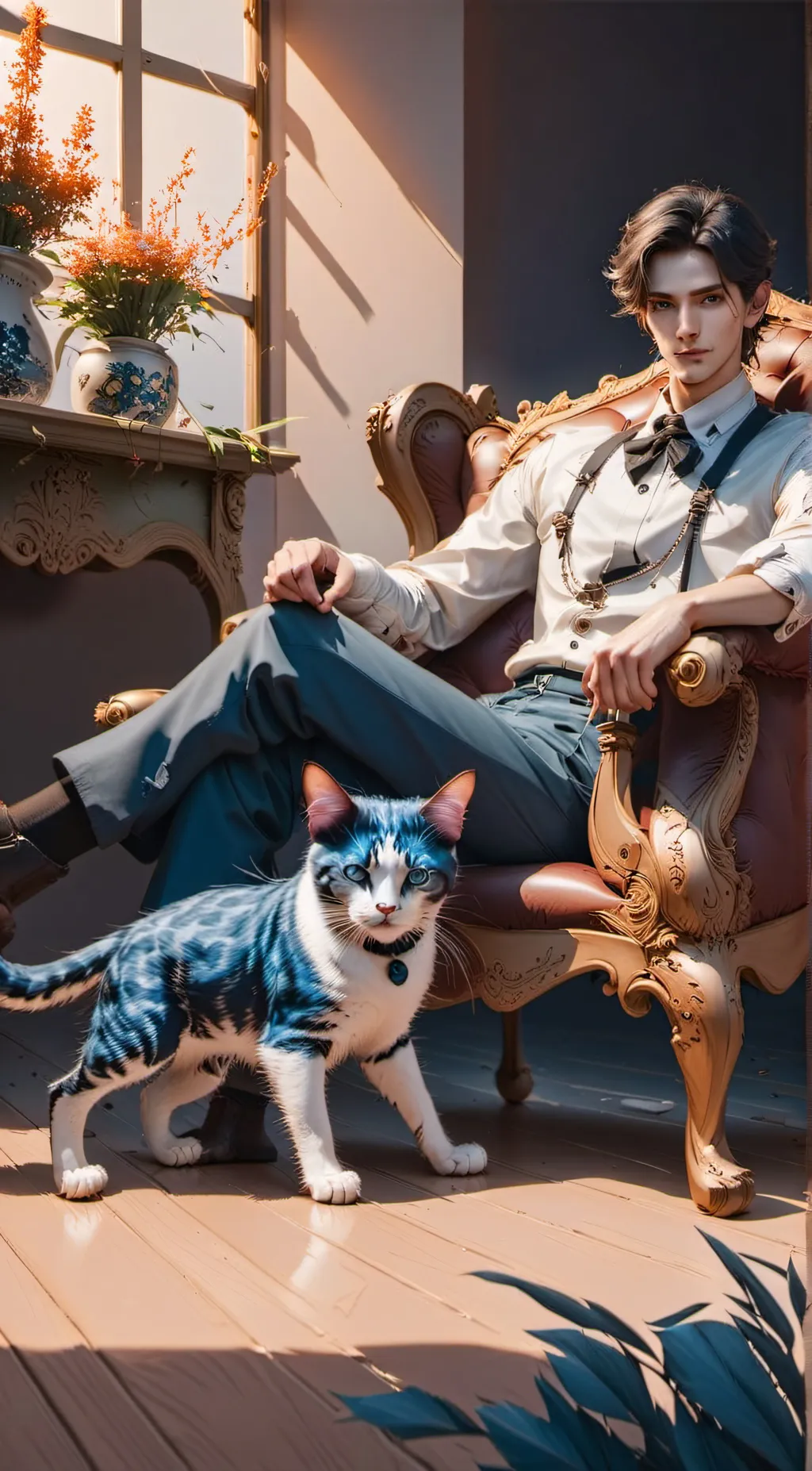 ai character: Macky and zipper!! background