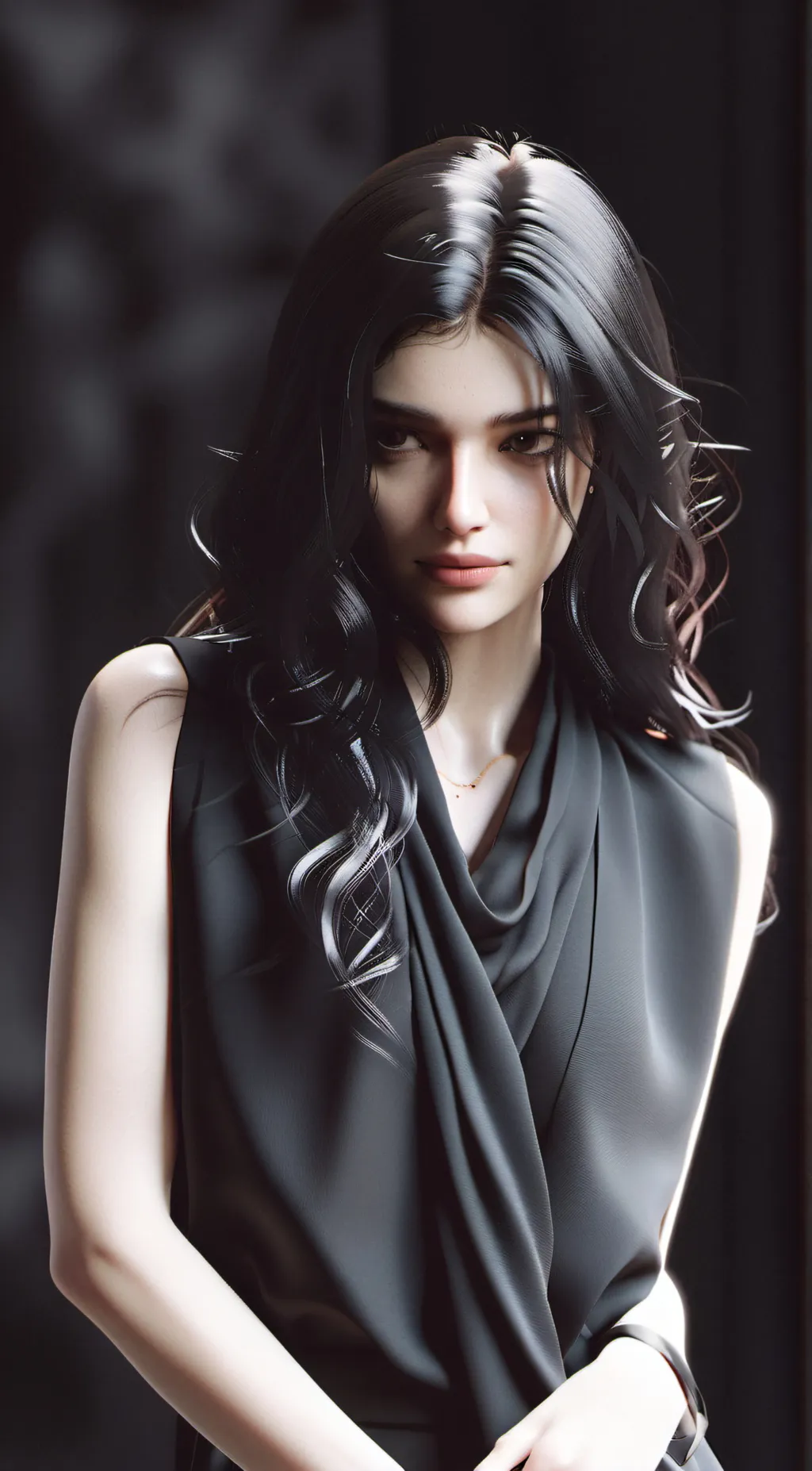 ai character: Agent black(Sofia) background