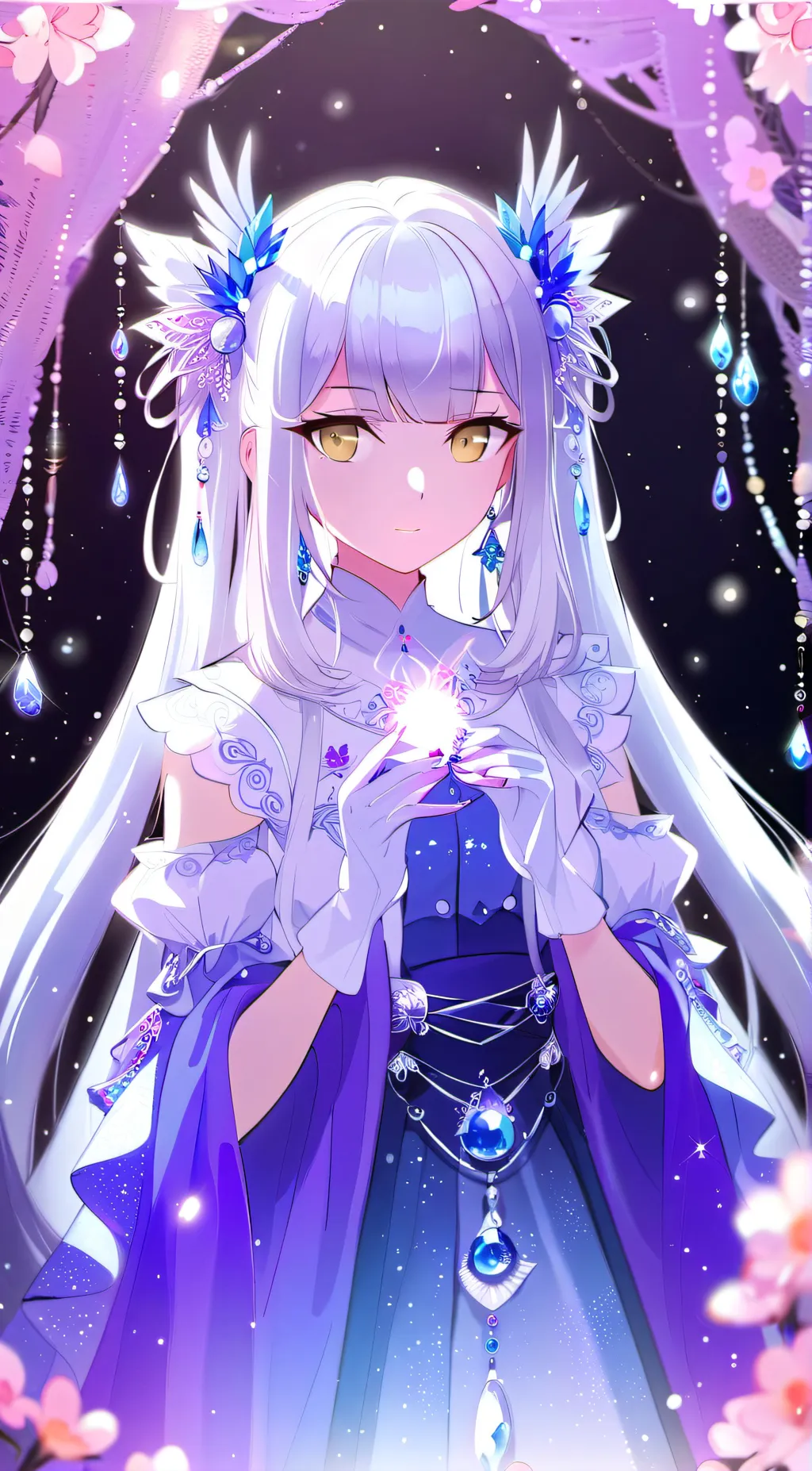 ai character: Crystal background