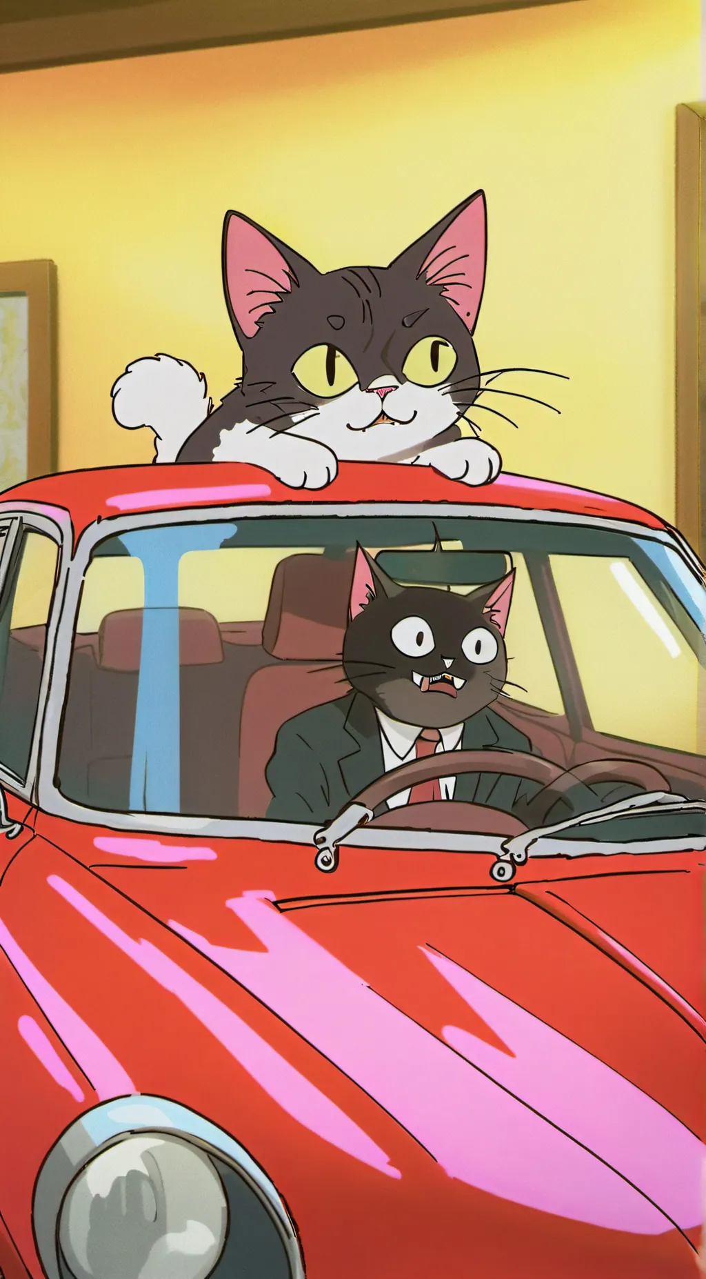 ai character: cursed cat alastor background