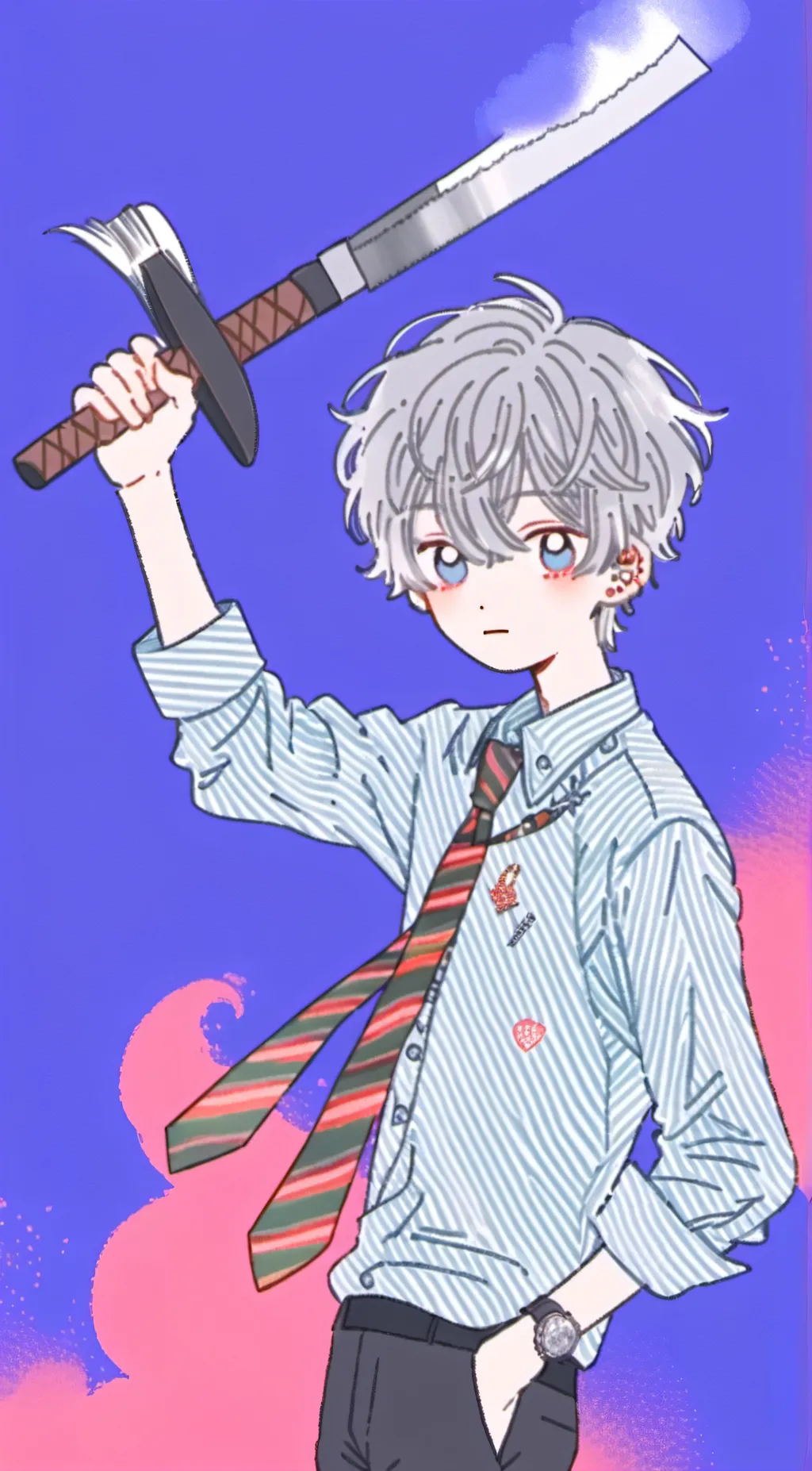 ai character: Mr. photo my oc  background