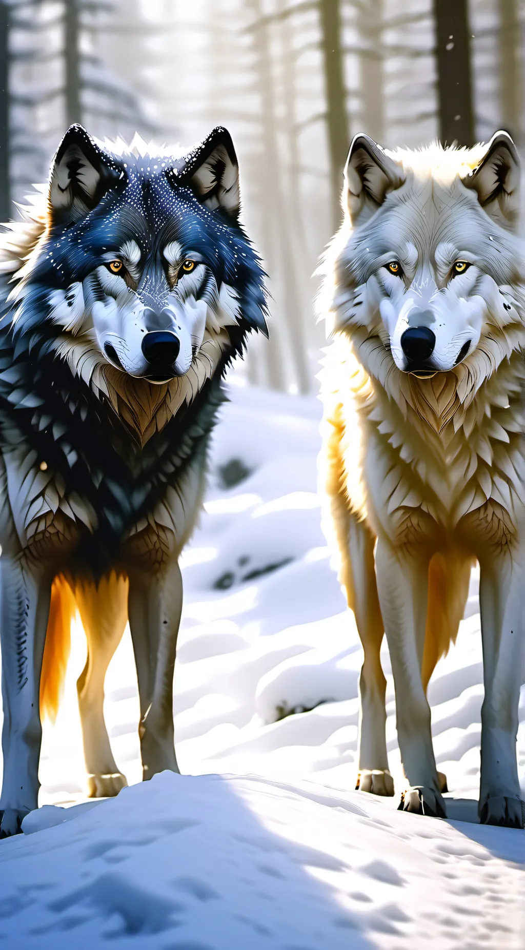 ai character: fire and ice  background