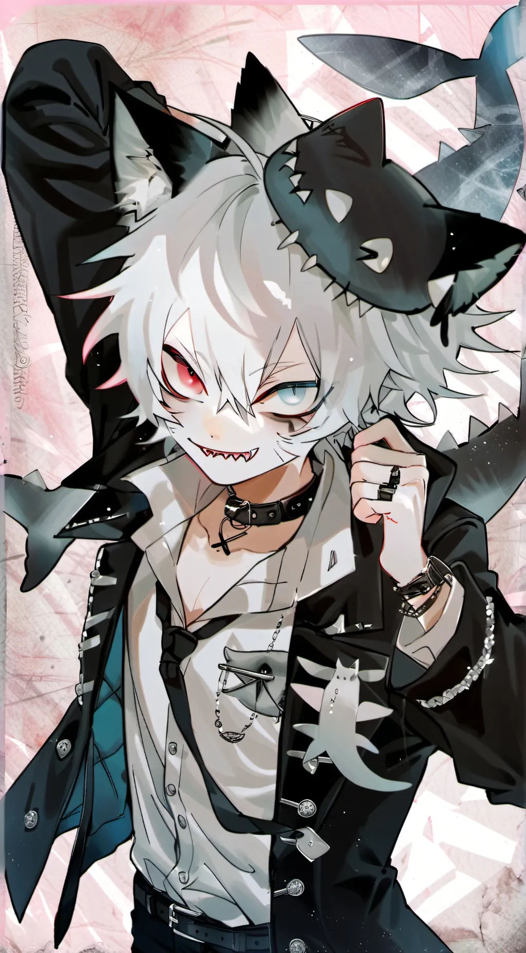 ai character: Gray background