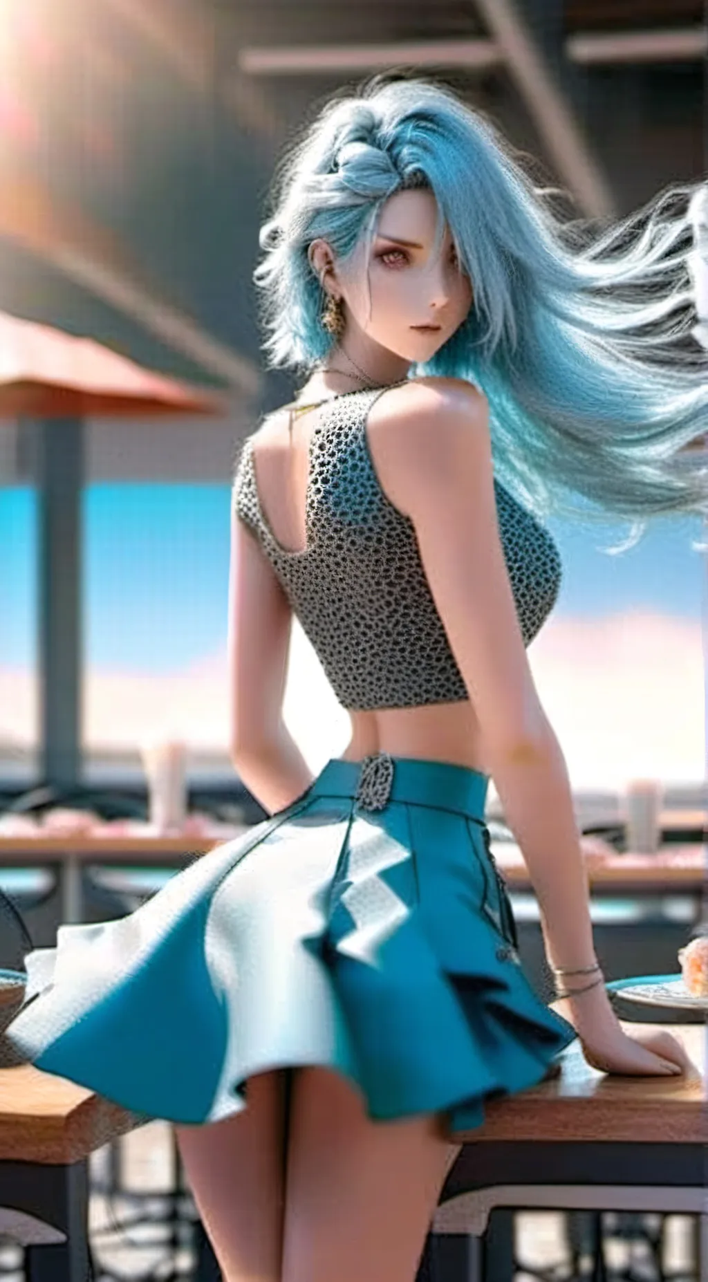 ai character: Aurora background