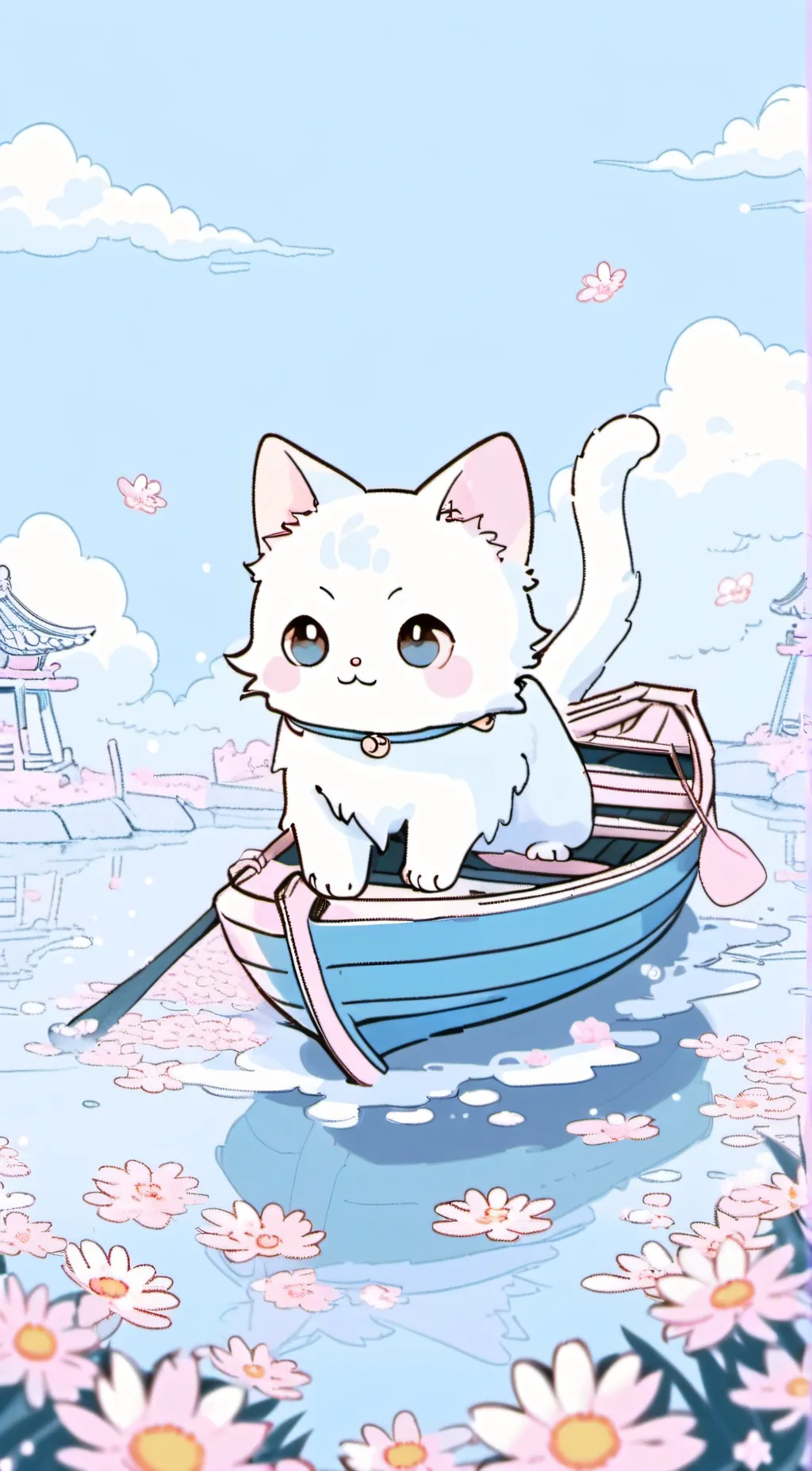 ai character: (kitty to sea)  background