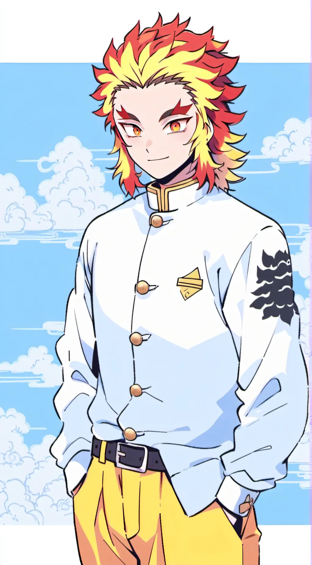 ai character: Mha + demon slayer background