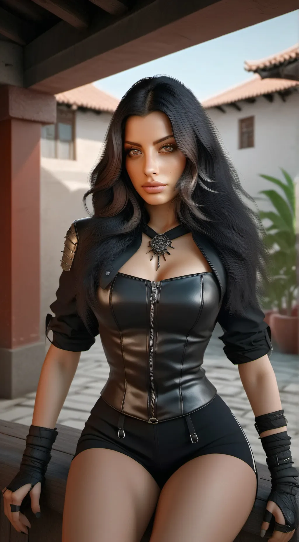 ai character: black berry background