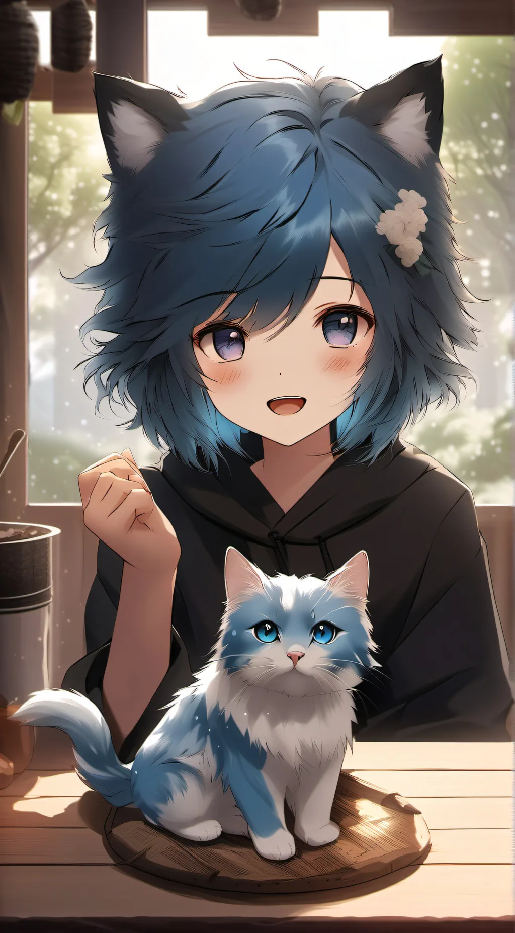 ai character: neko background