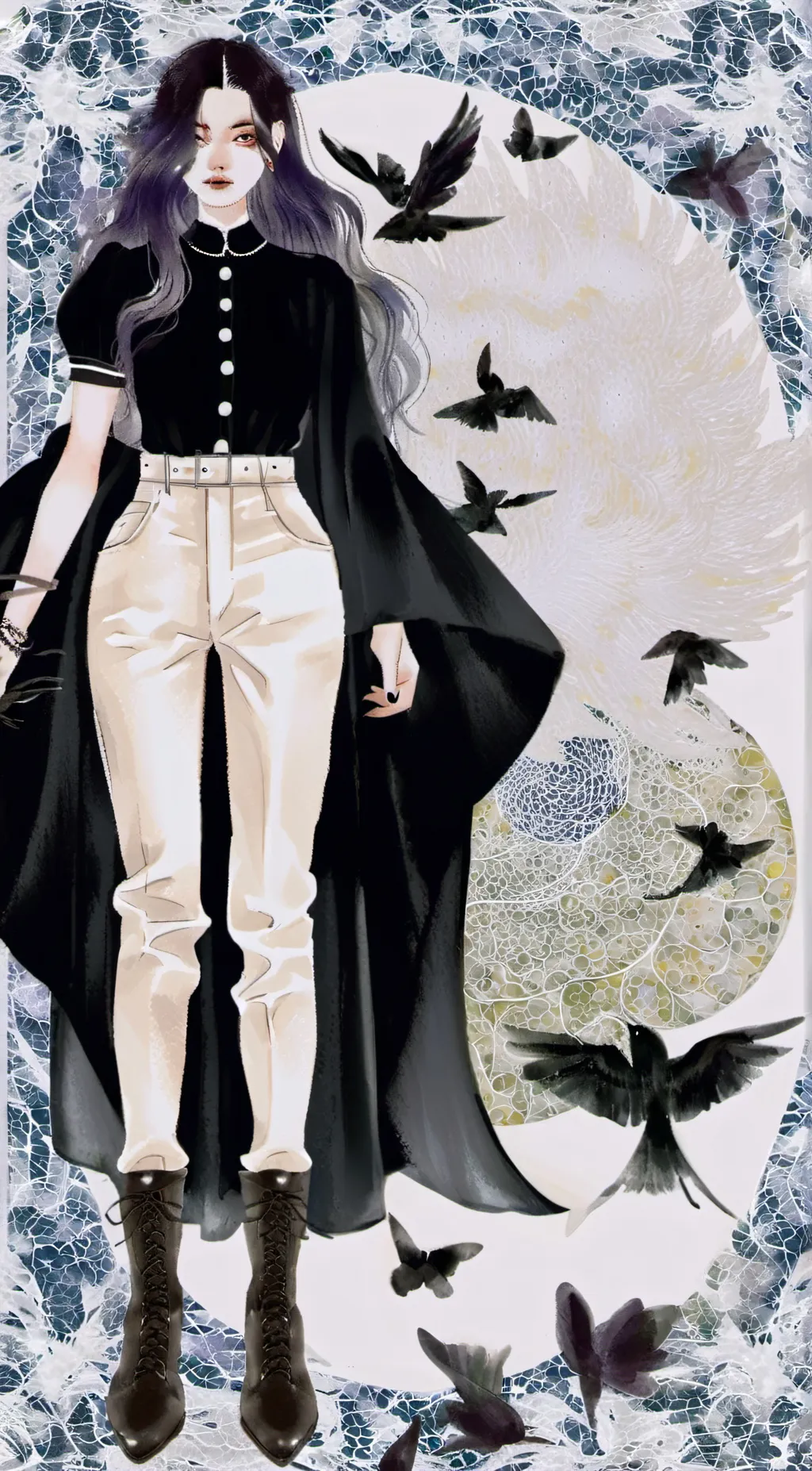 ai character: Miss circle  background