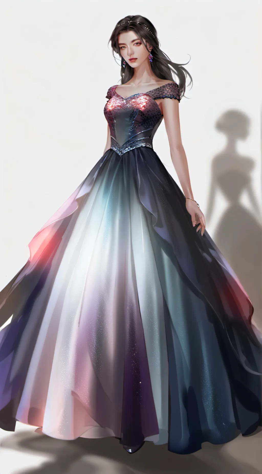 ai character: prom dress background