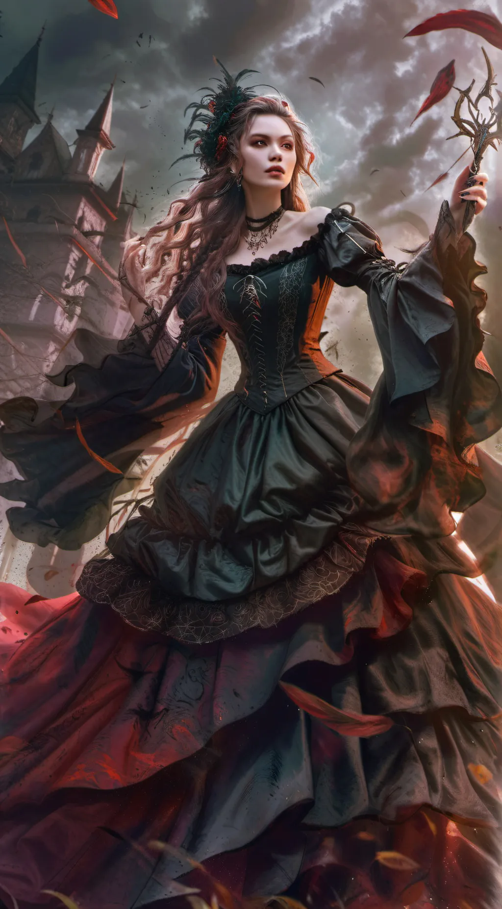 ai character: Violet background