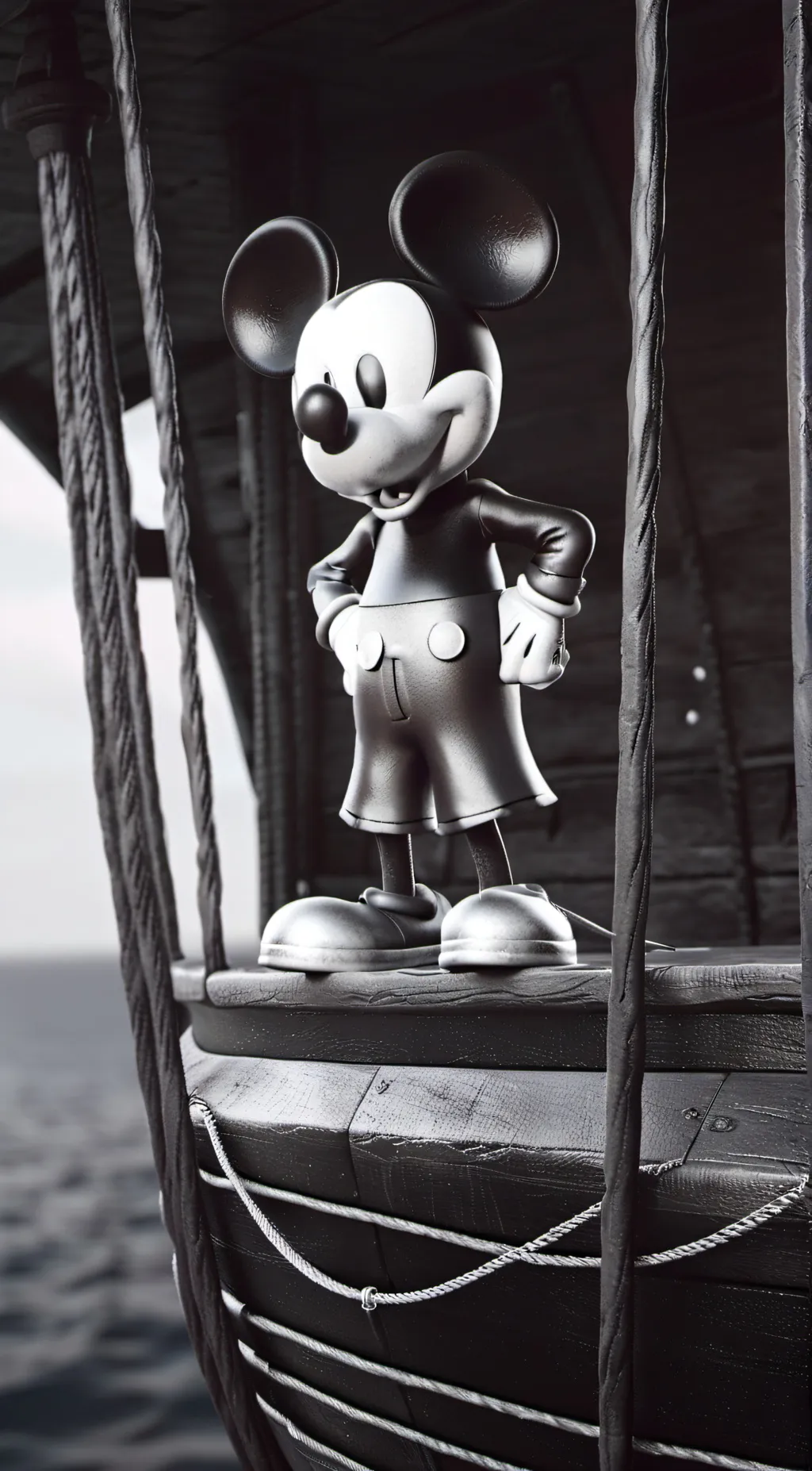 ai character: steamboat Willie background