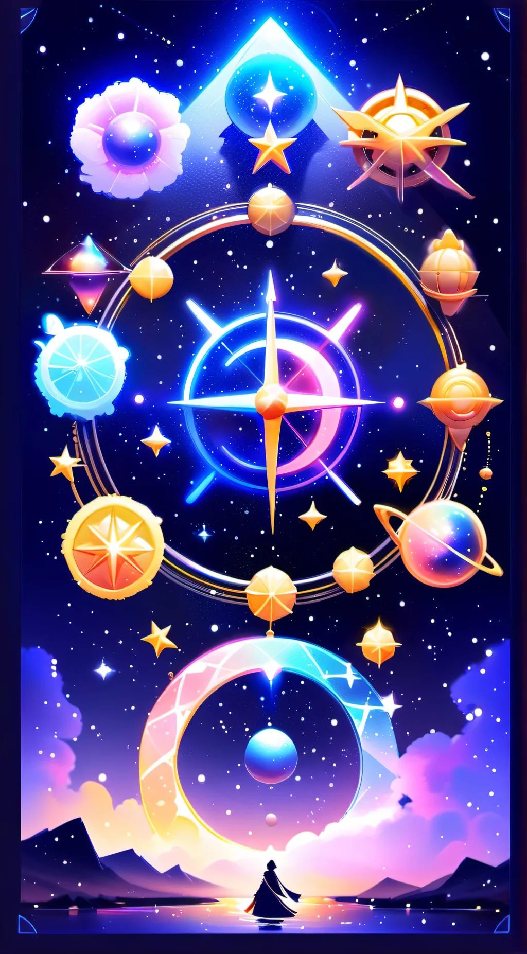 ai character: zodiac sign group  background