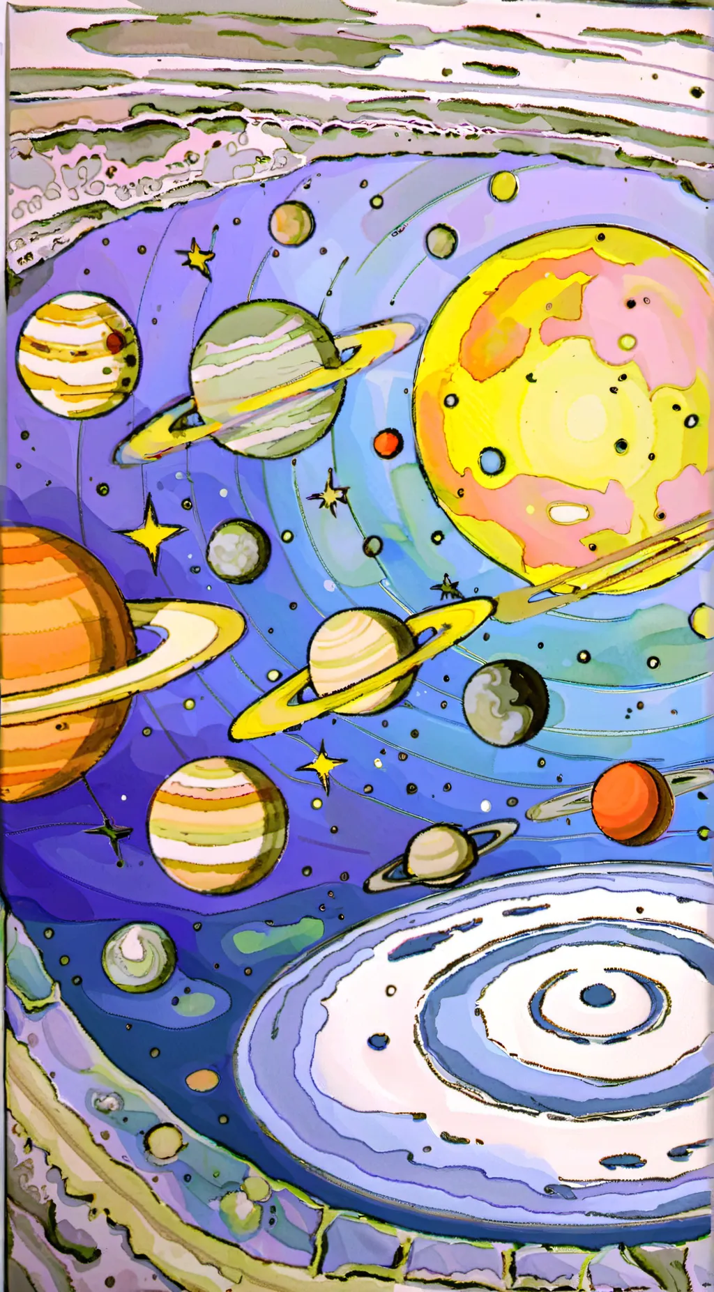 ai character: old solarballs background