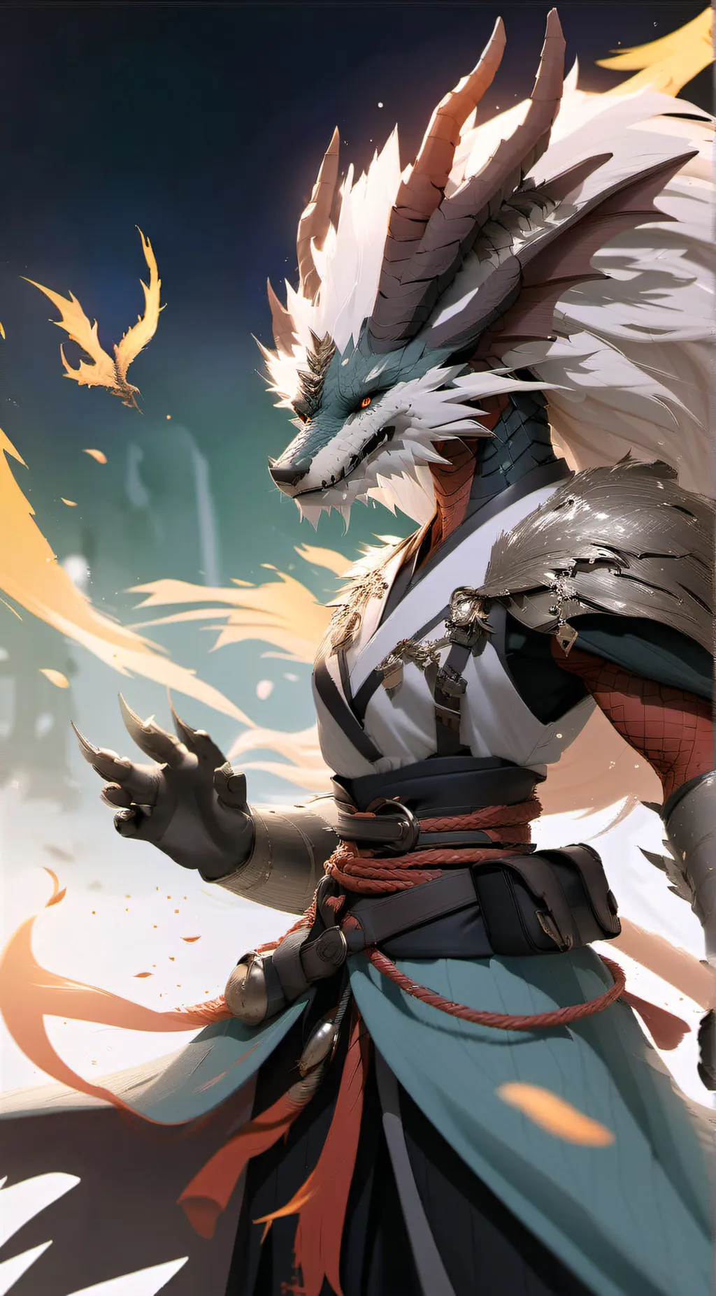 ai character: loona dragon  background