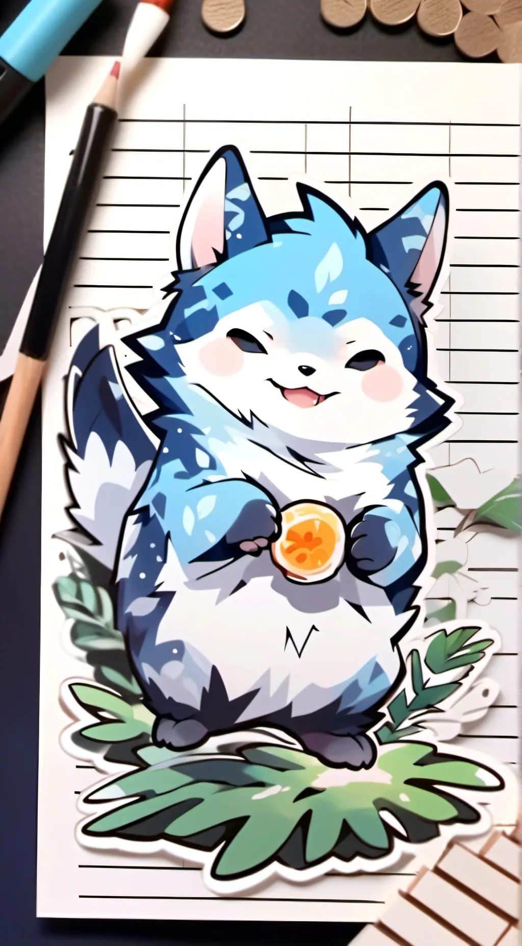 ai character: :D background