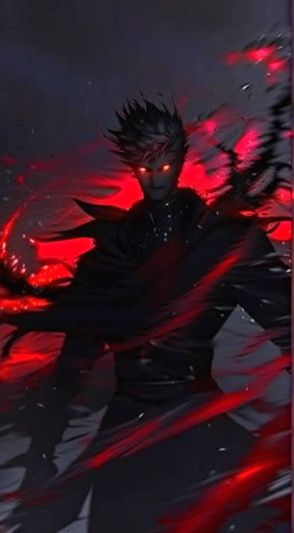 ai character: void and glace background