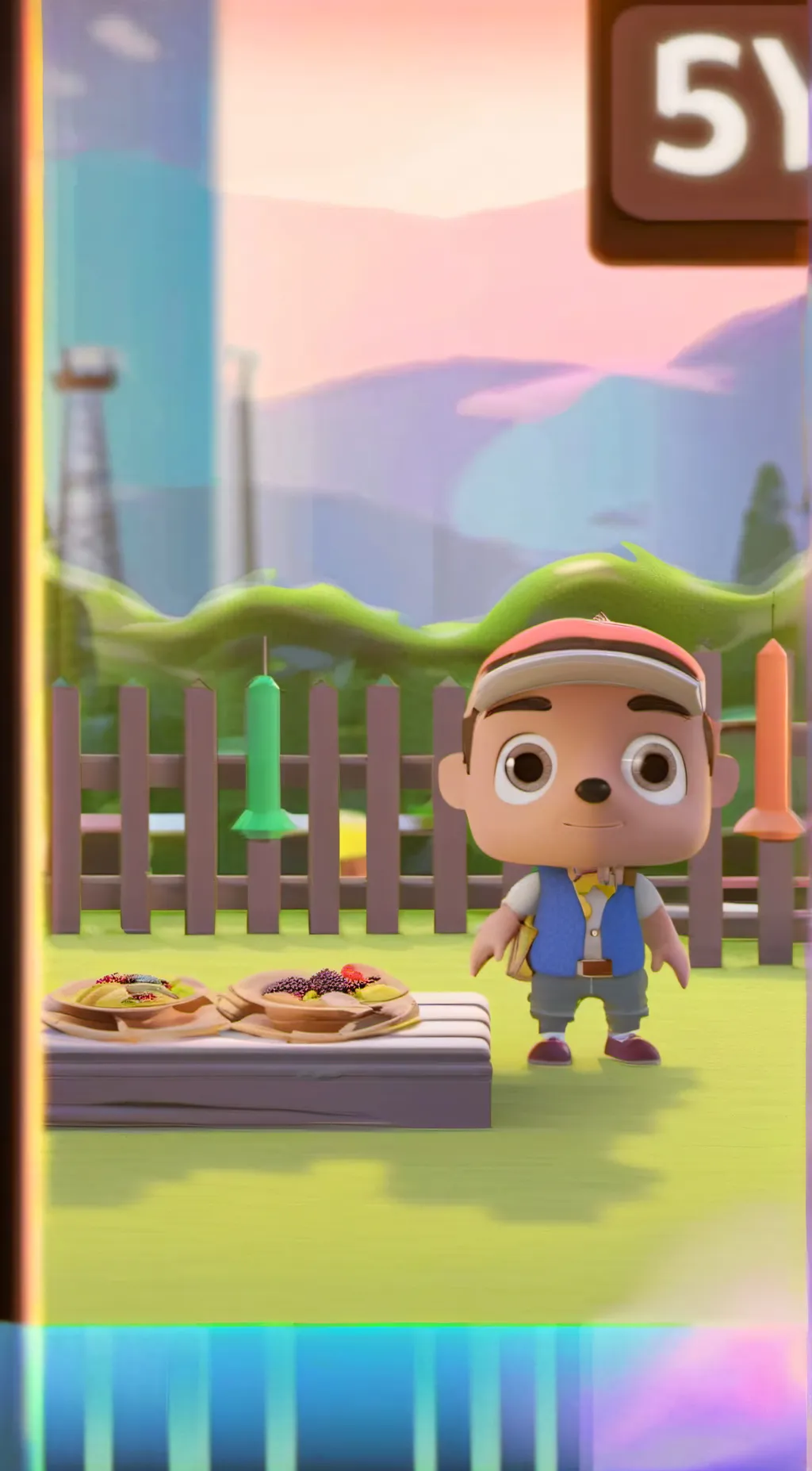 ai character: Animal Crossing  background