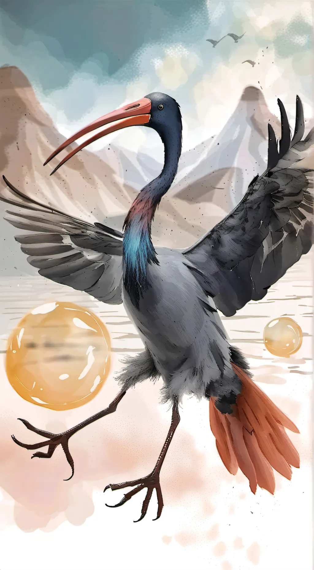 ai character: bubble background