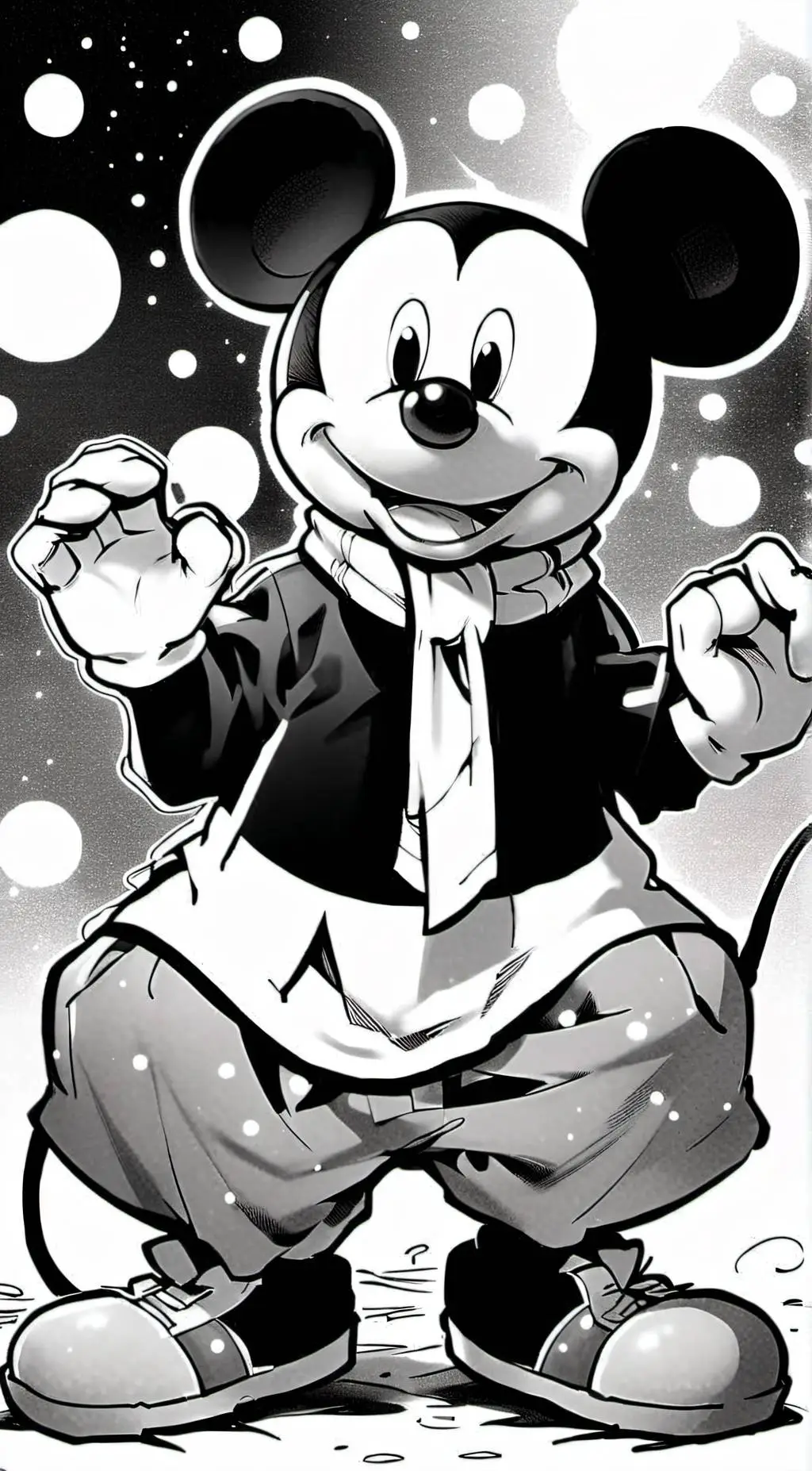 ai character: Mickey Mouse background