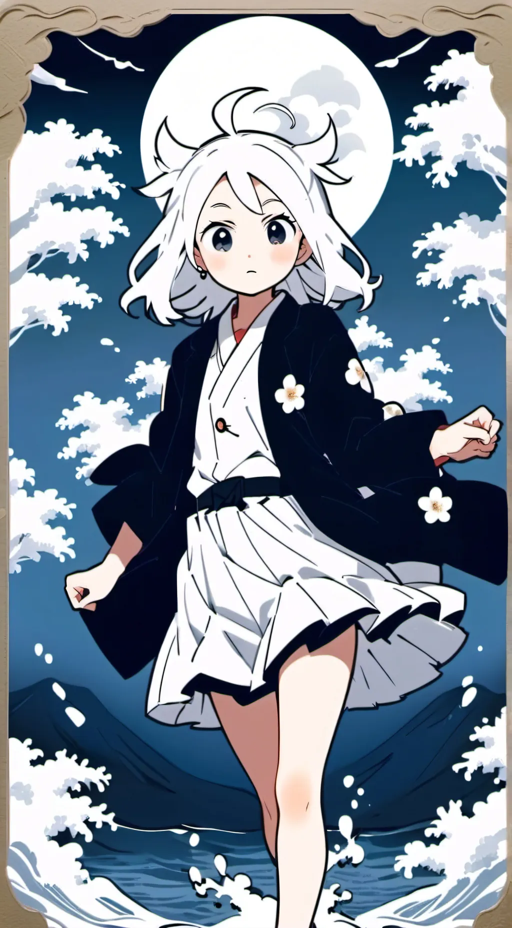 ai character: Kny at the beach!  background