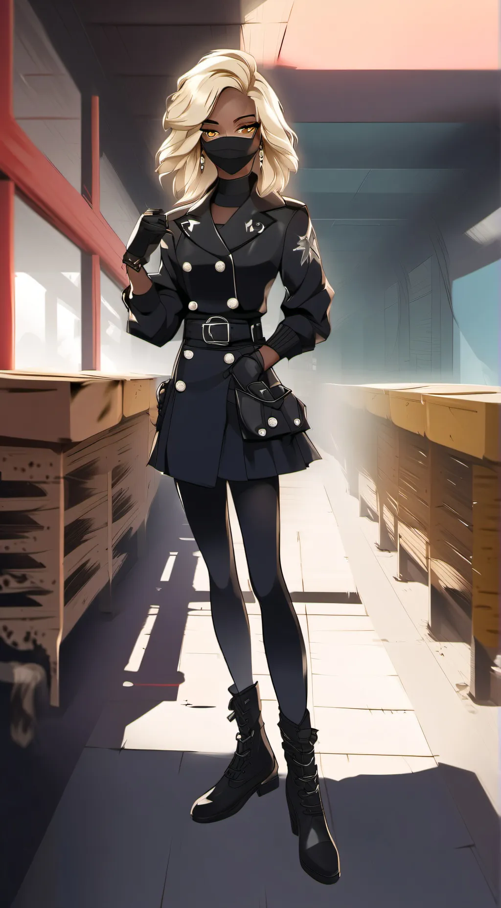 ai character: Violet background