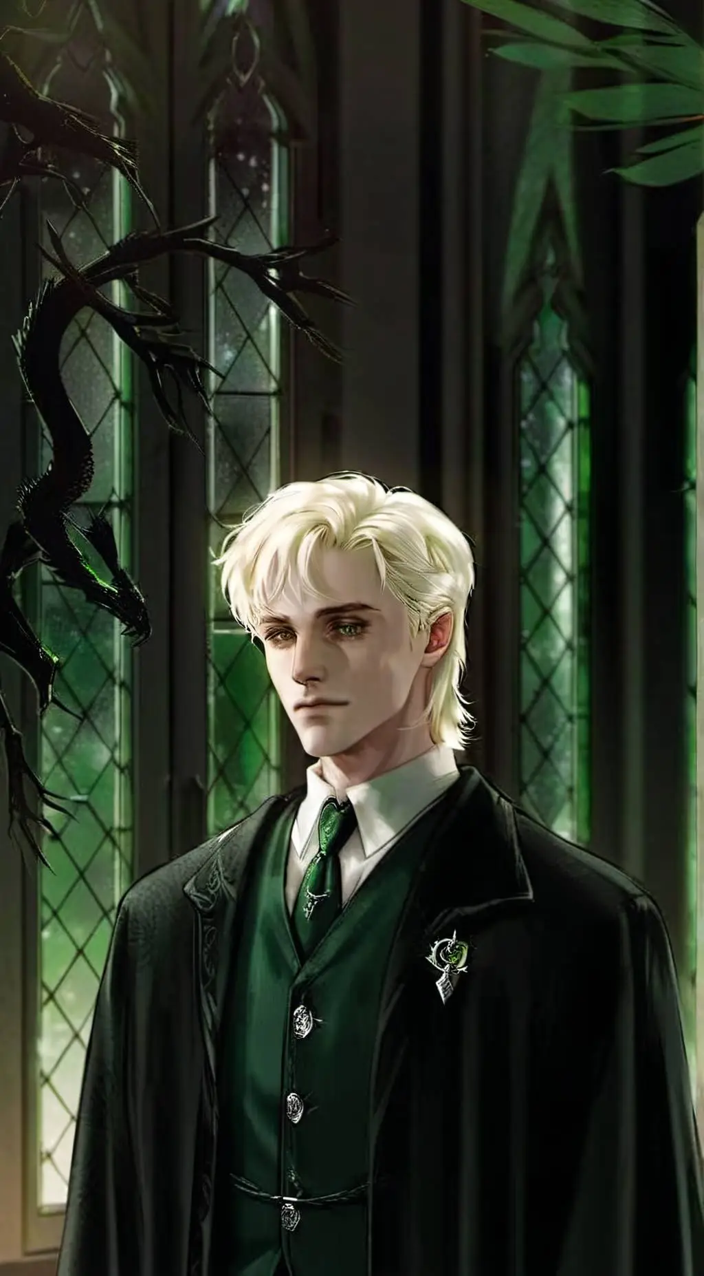 ai character: Draco Malfoy  background