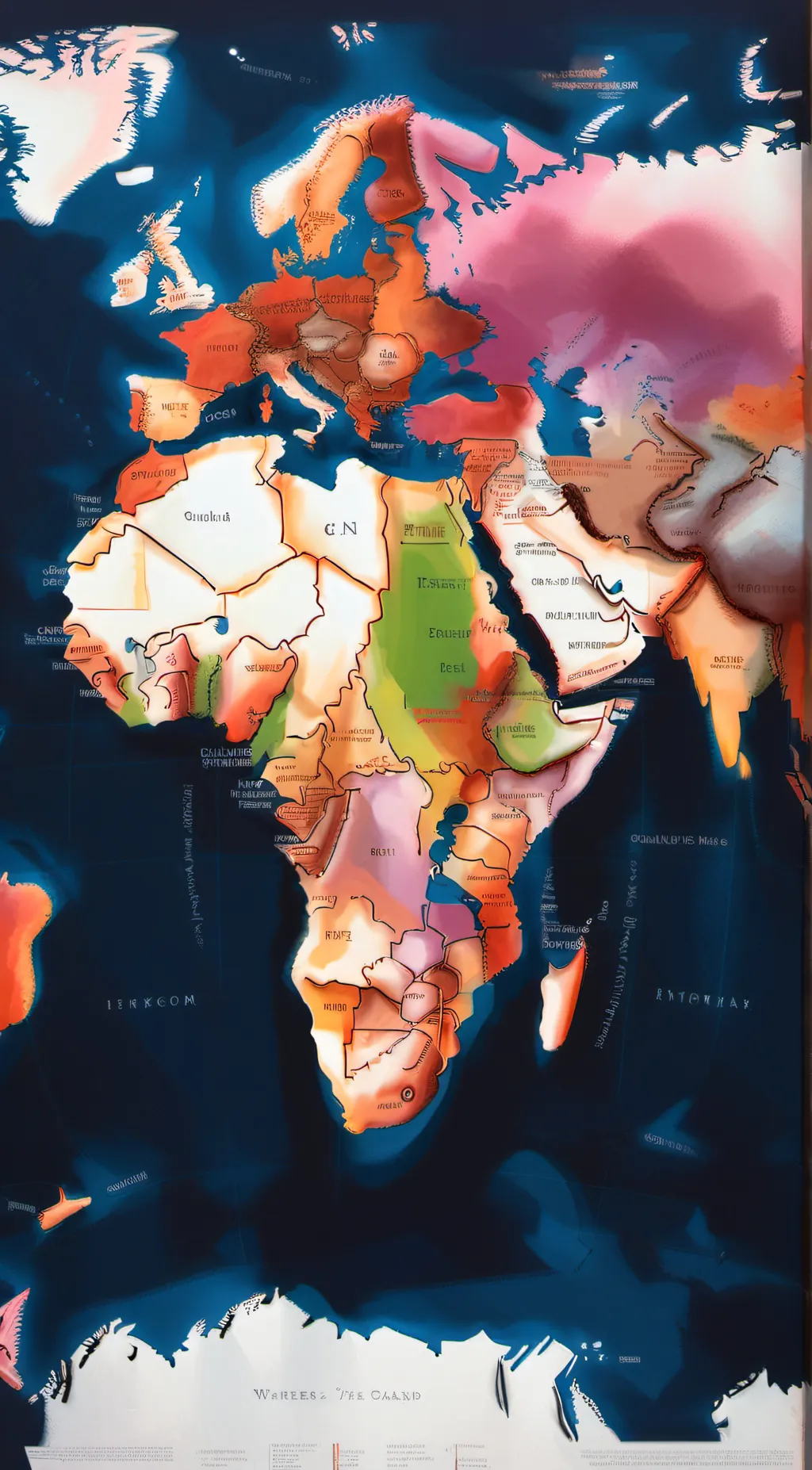 ai character: world map  background