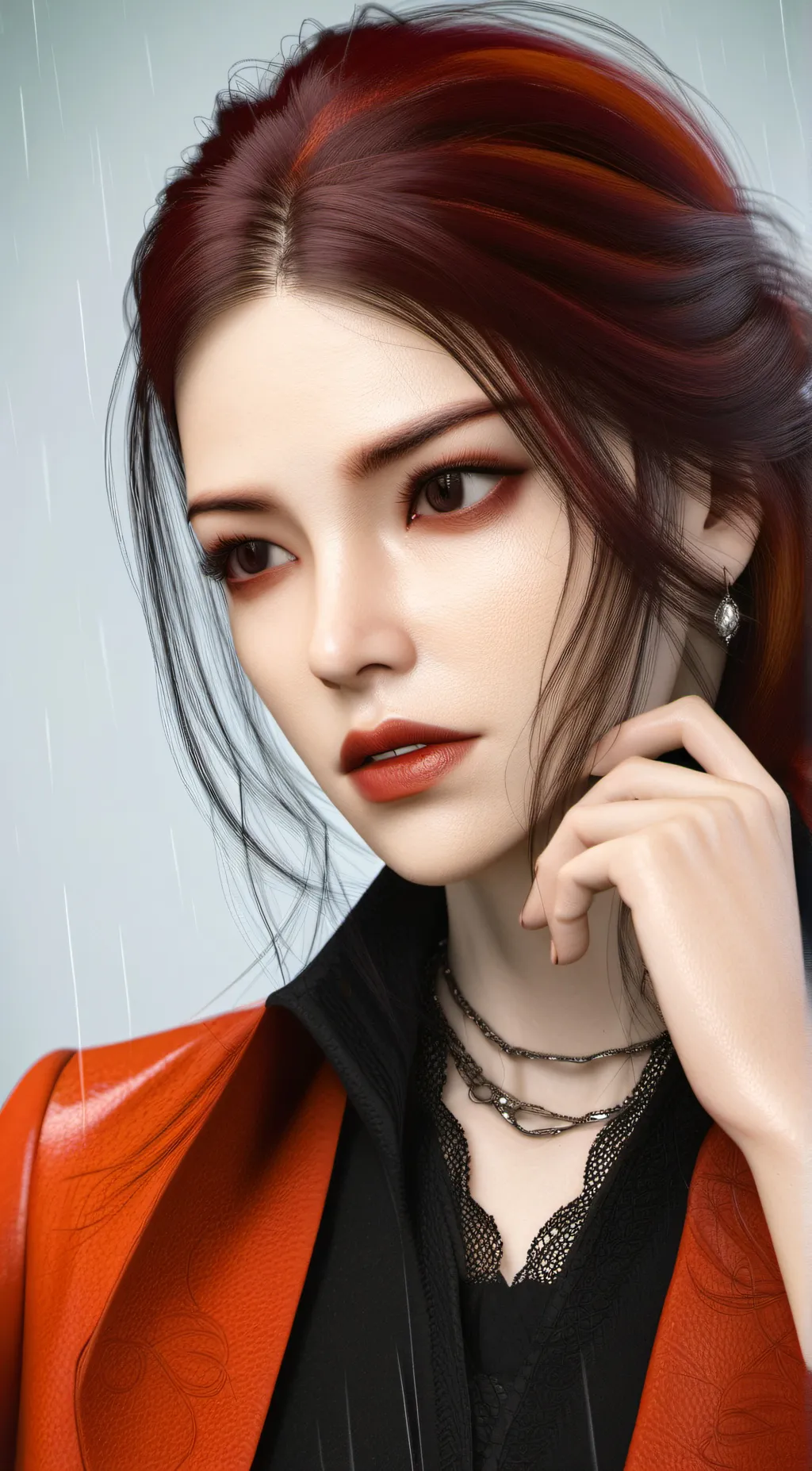 ai character: Rain background