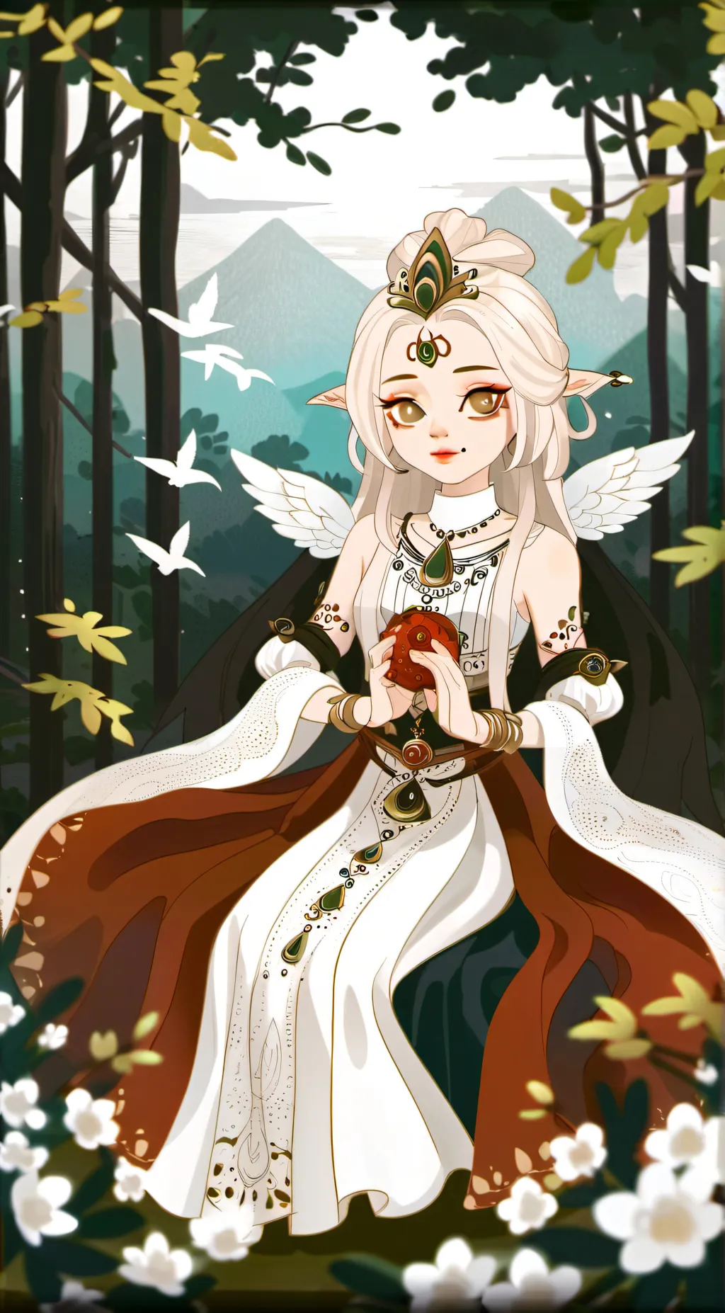 ai character: Mha camping background