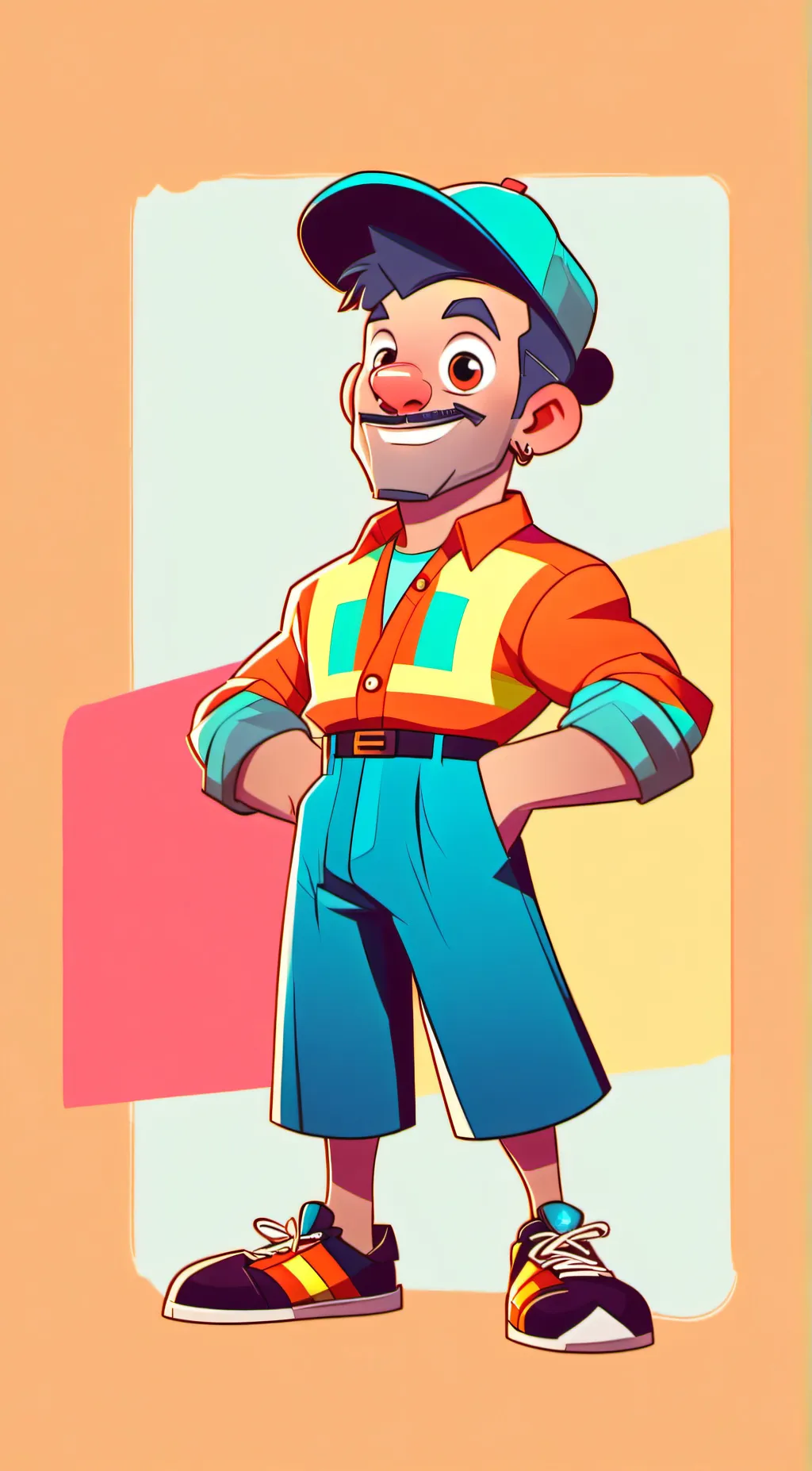 ai character: egghead background