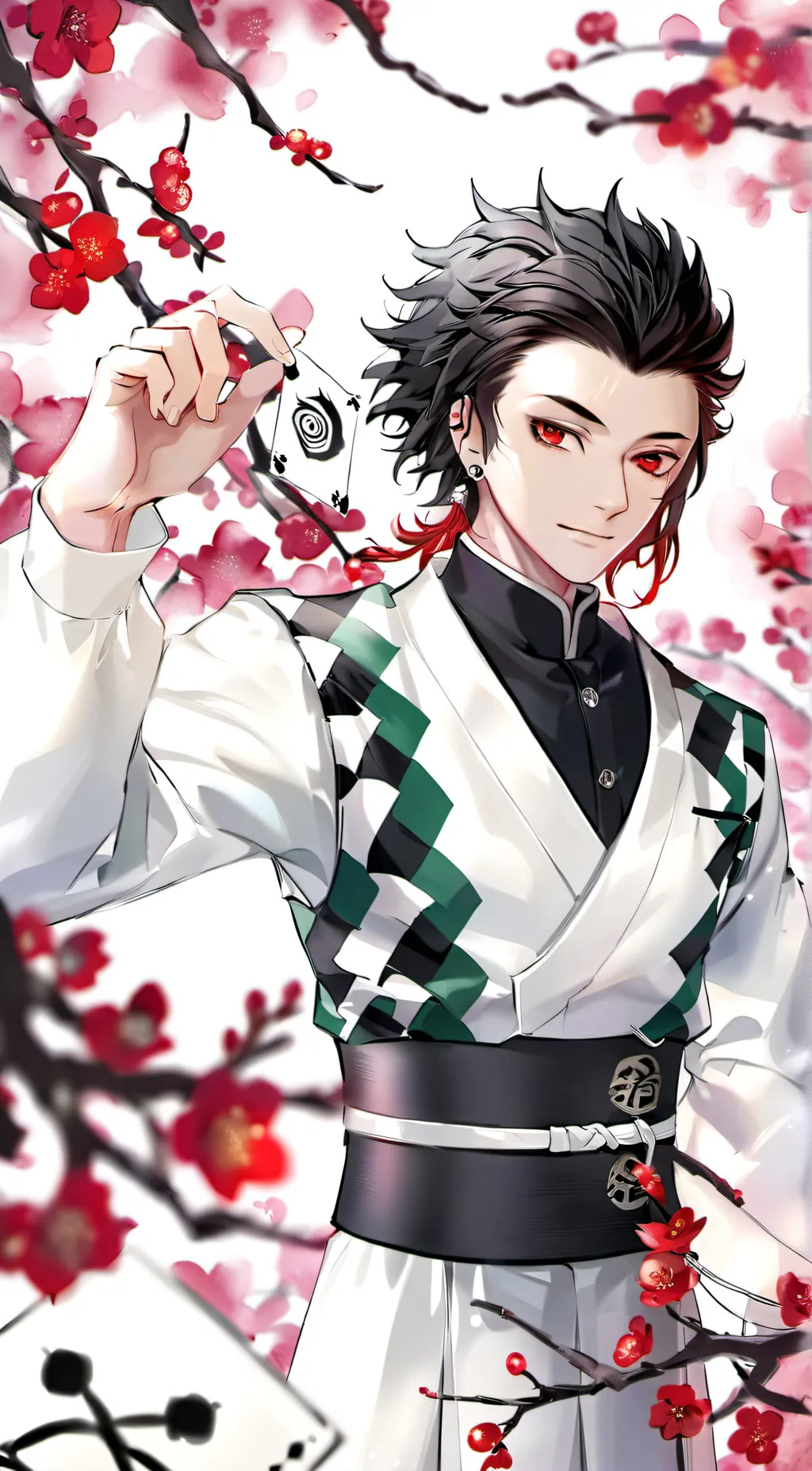 ai character: Tanjiro kamado background