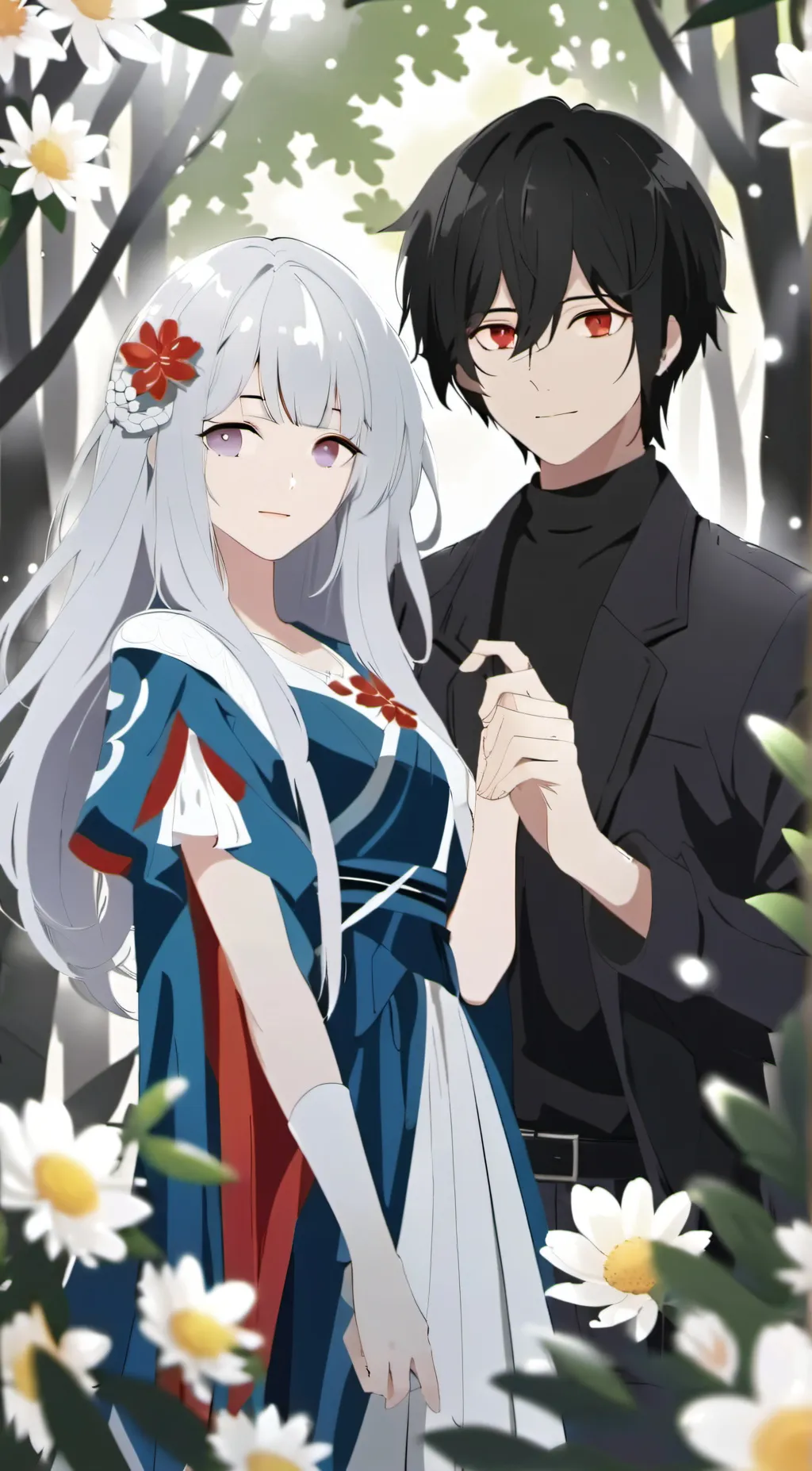 ai character: Leo and Ava background