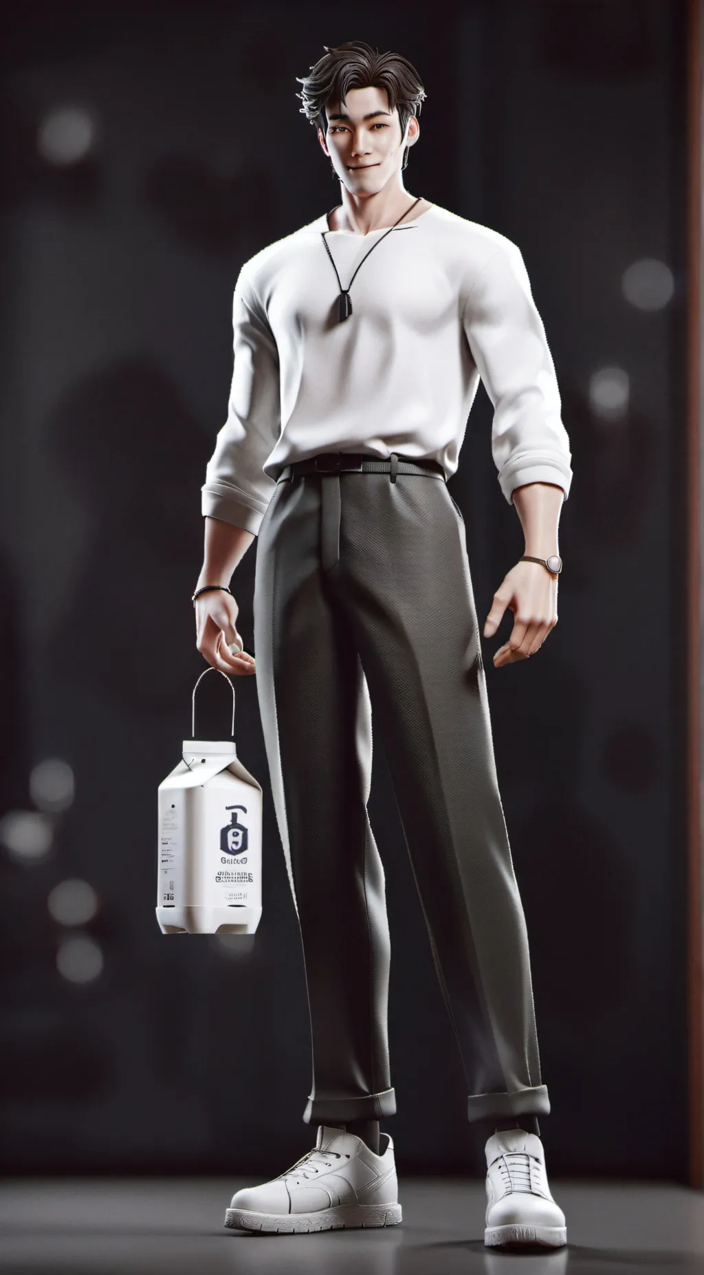 ai character: milkman  background