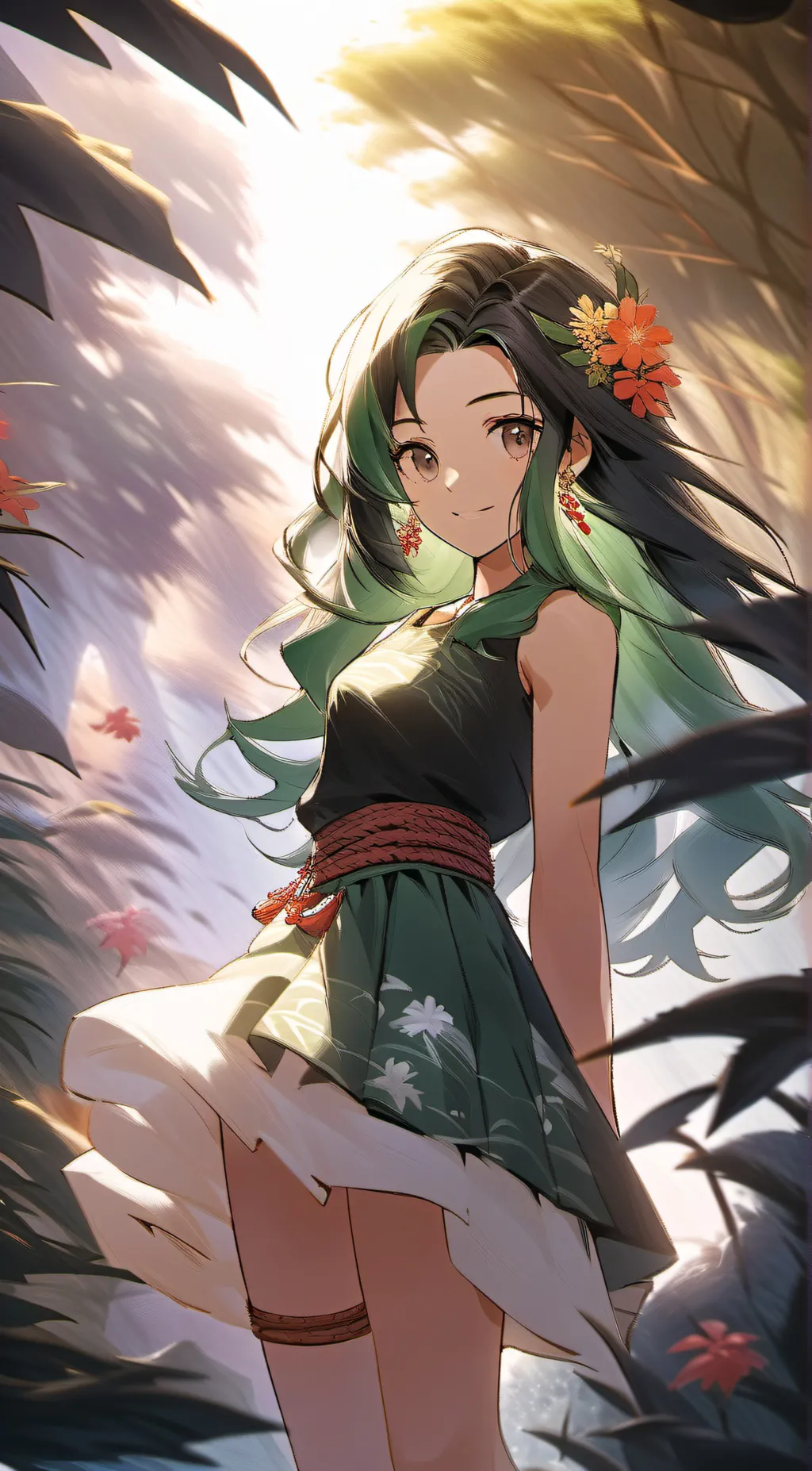 ai character: Mori🌲🍀 background