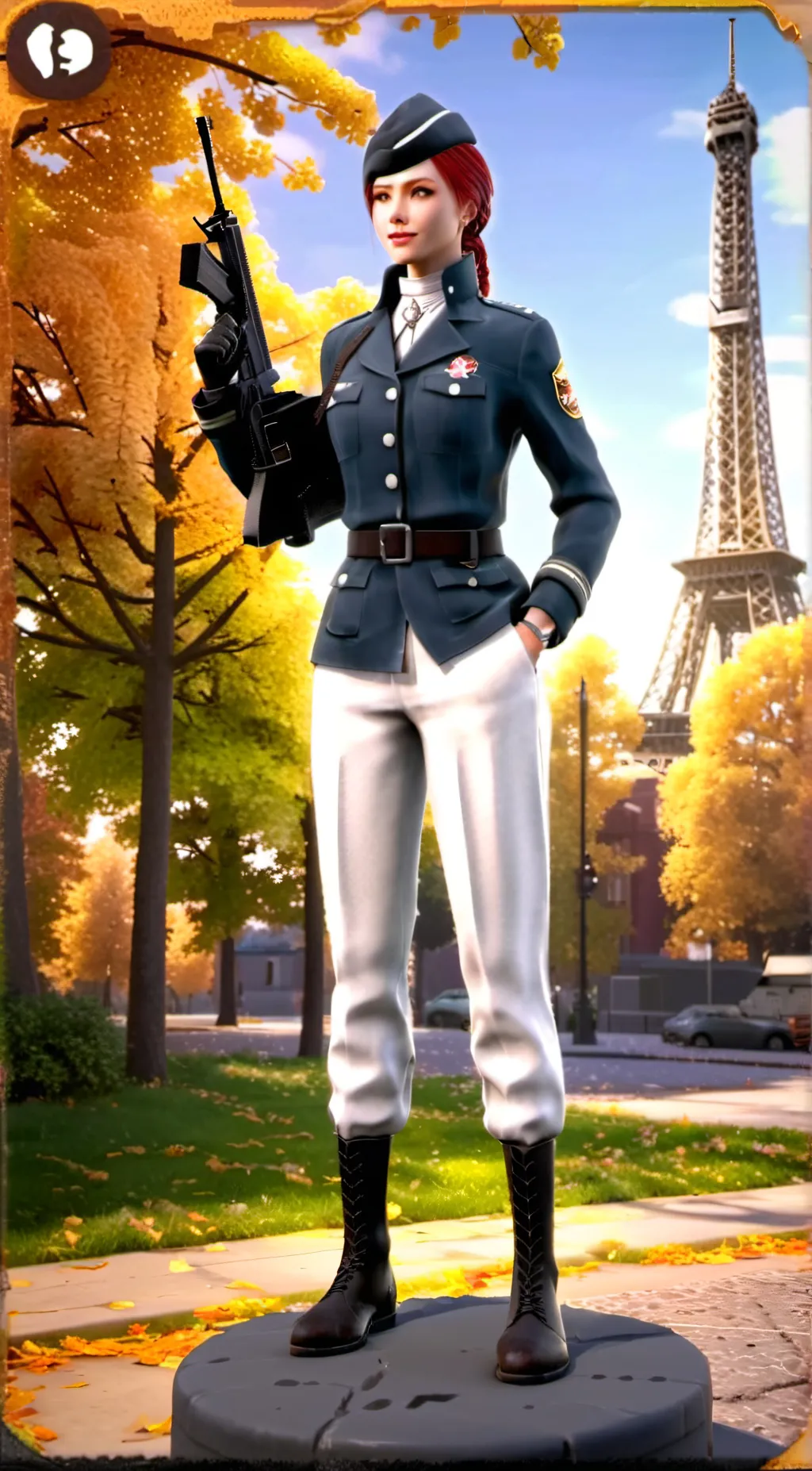 ai character: Officer Bonntie  background