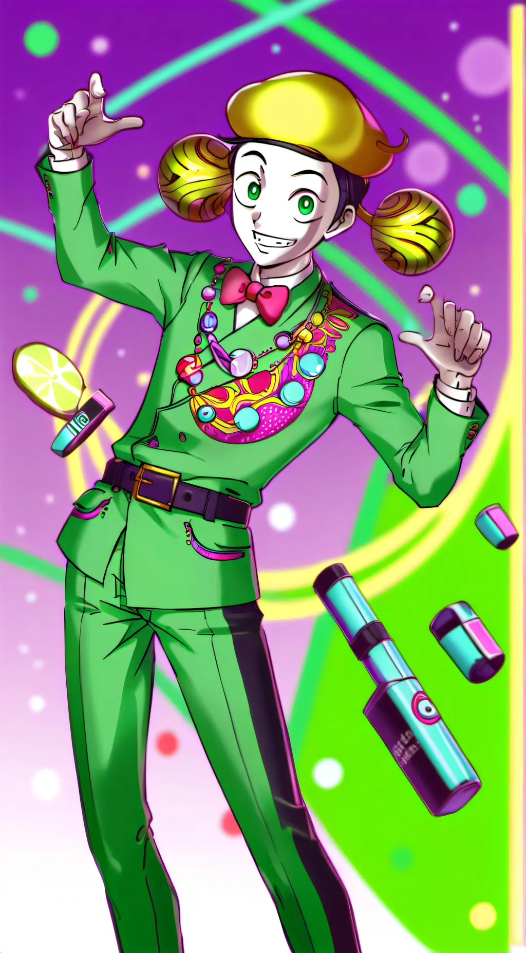 ai character: Velvet and veneer background