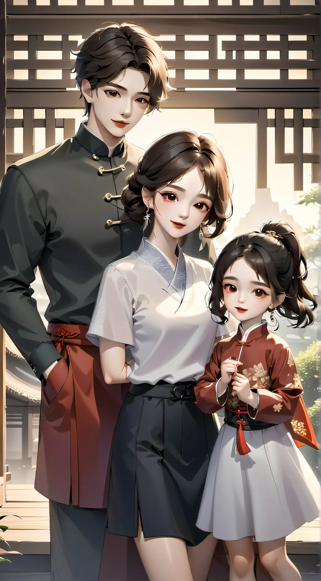 ai character: sisters story.  background