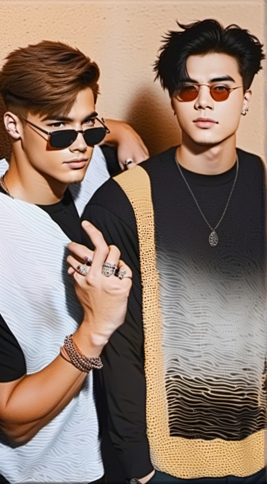 ai character: Sam and Colby  background