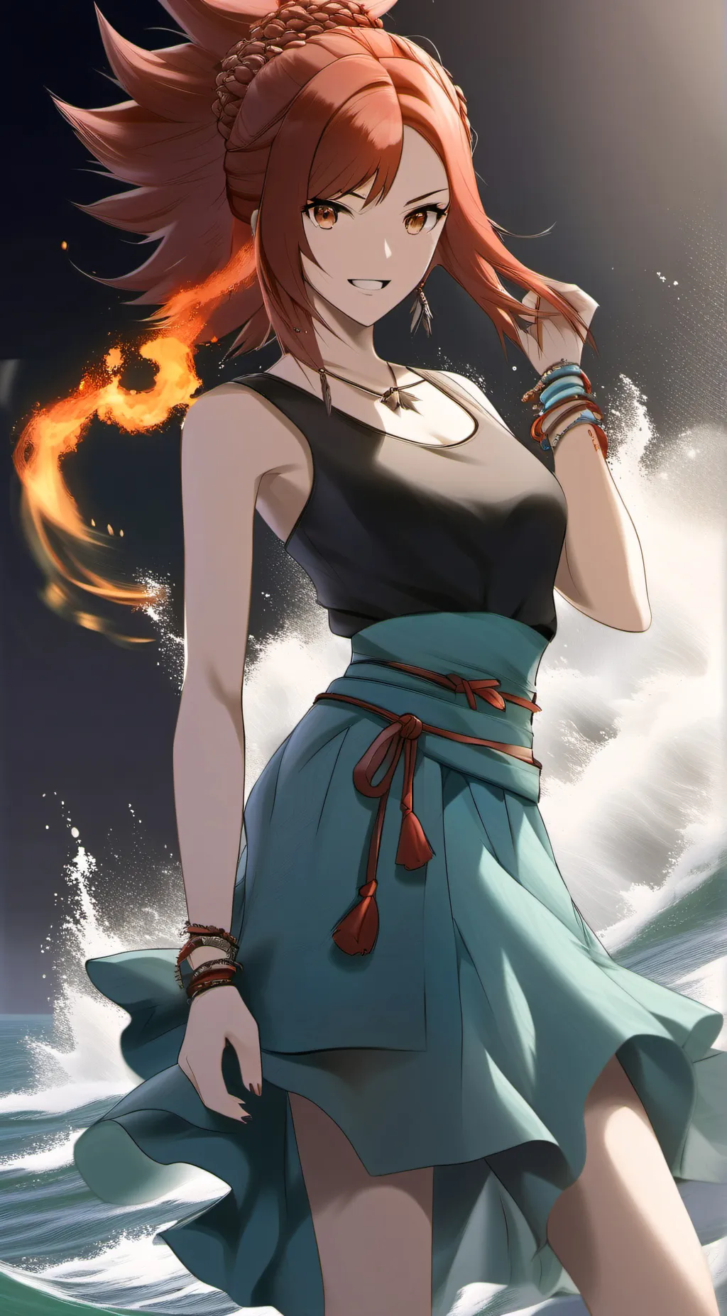 ai character: Ka-sai🔥☄️ background