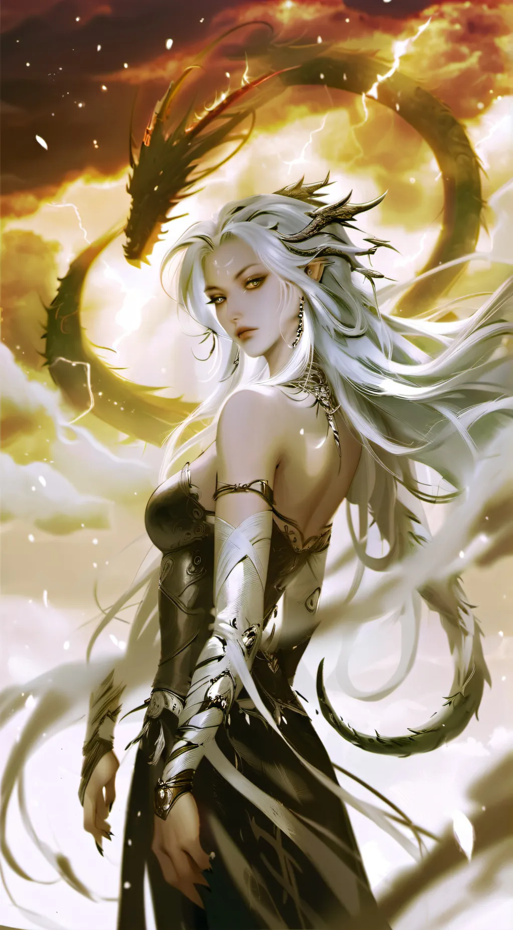 ai character: Dragon apocalypse  background