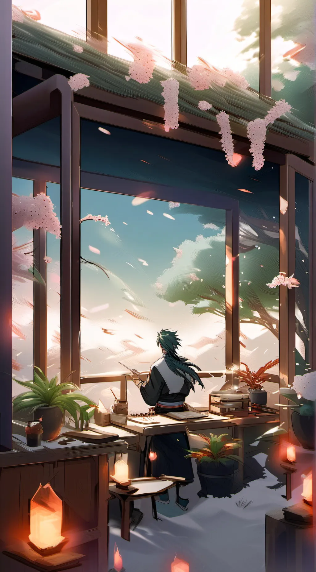 ai character: hashira meeting  background