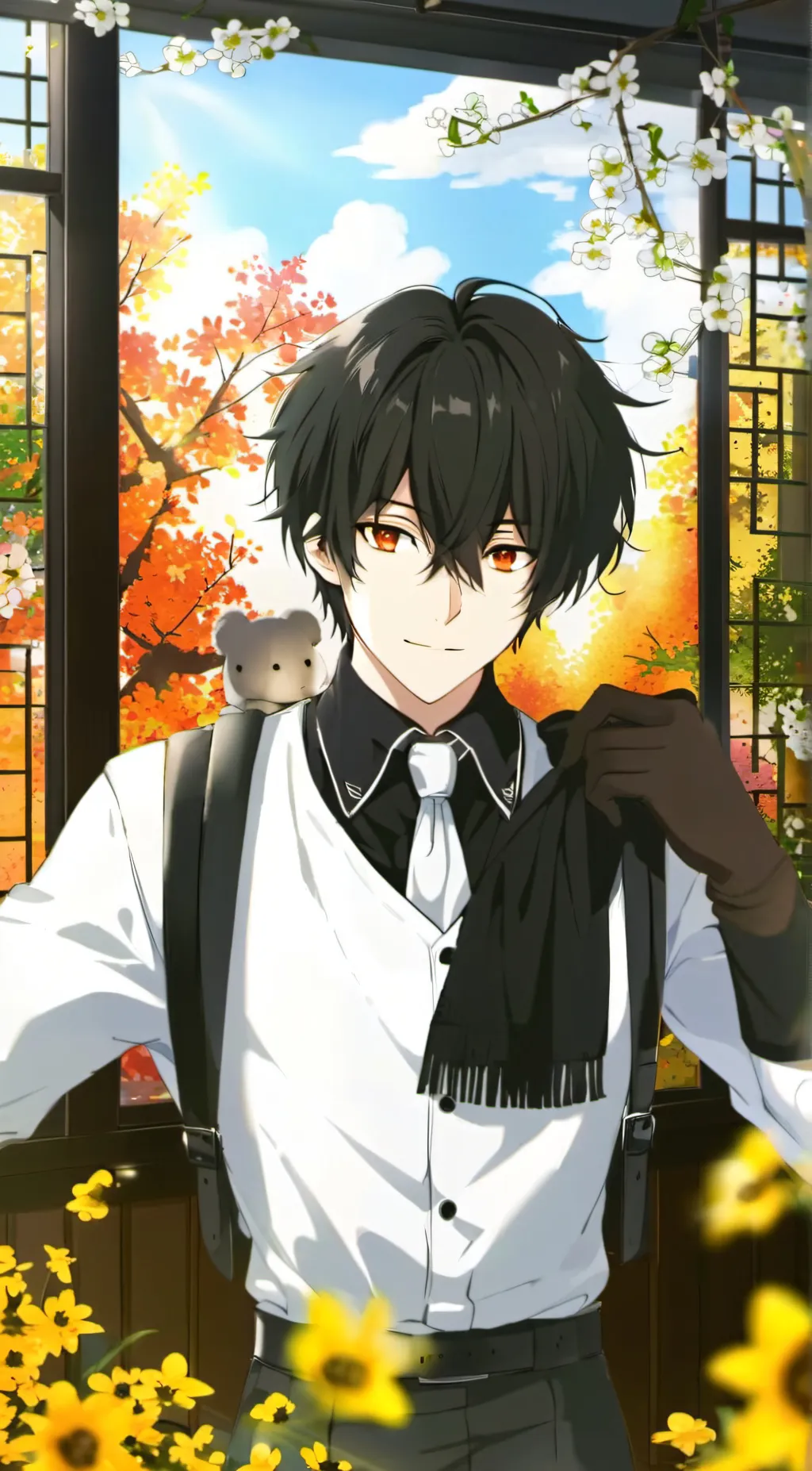 ai character: A gay heat school background