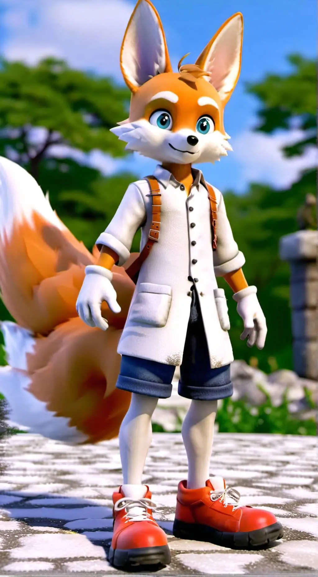 ai character: Miles Tails prower background