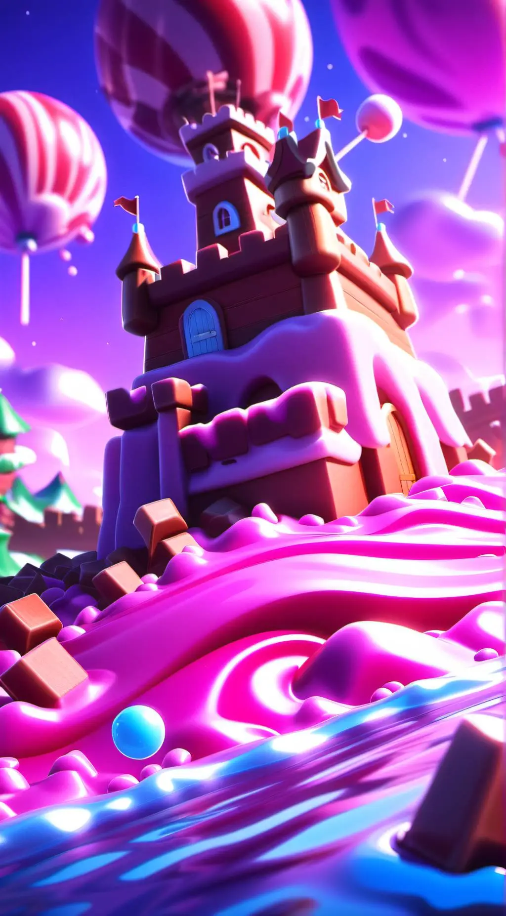 ai character: Candy canyon background