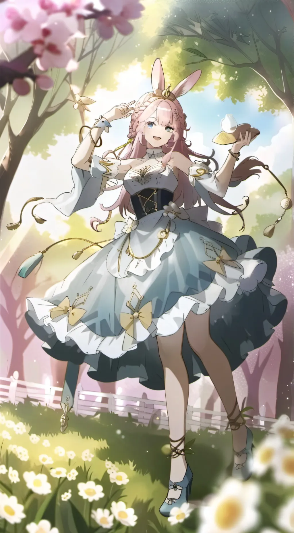 ai character: 兔兔女王 background